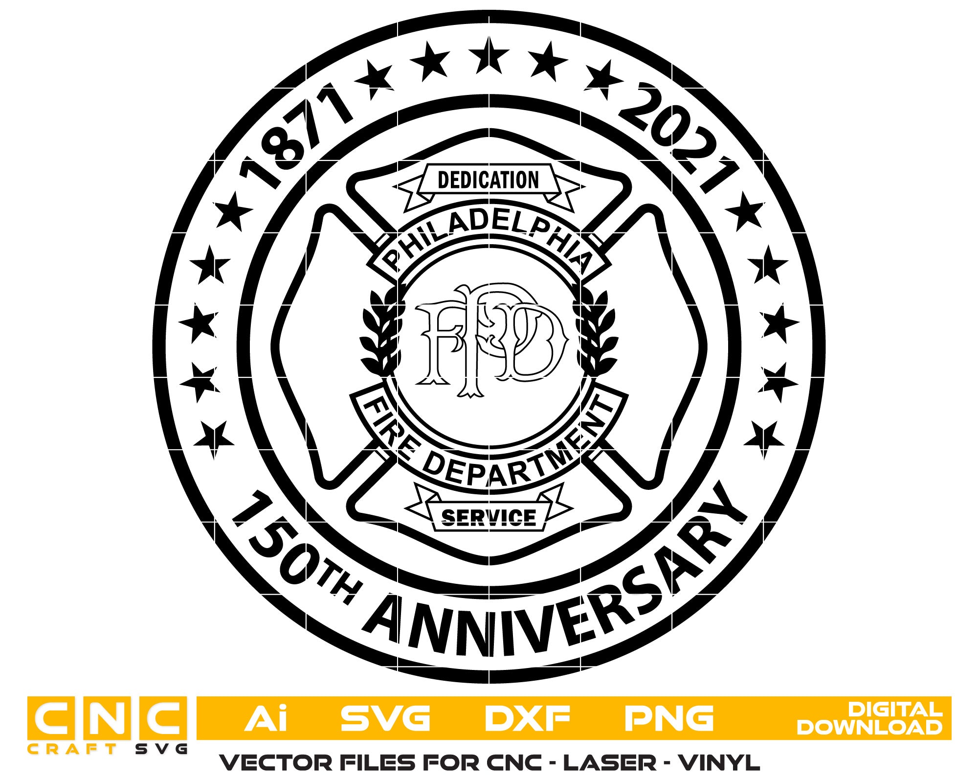 Philadelphia Fire Department 150th Anniversary Seal