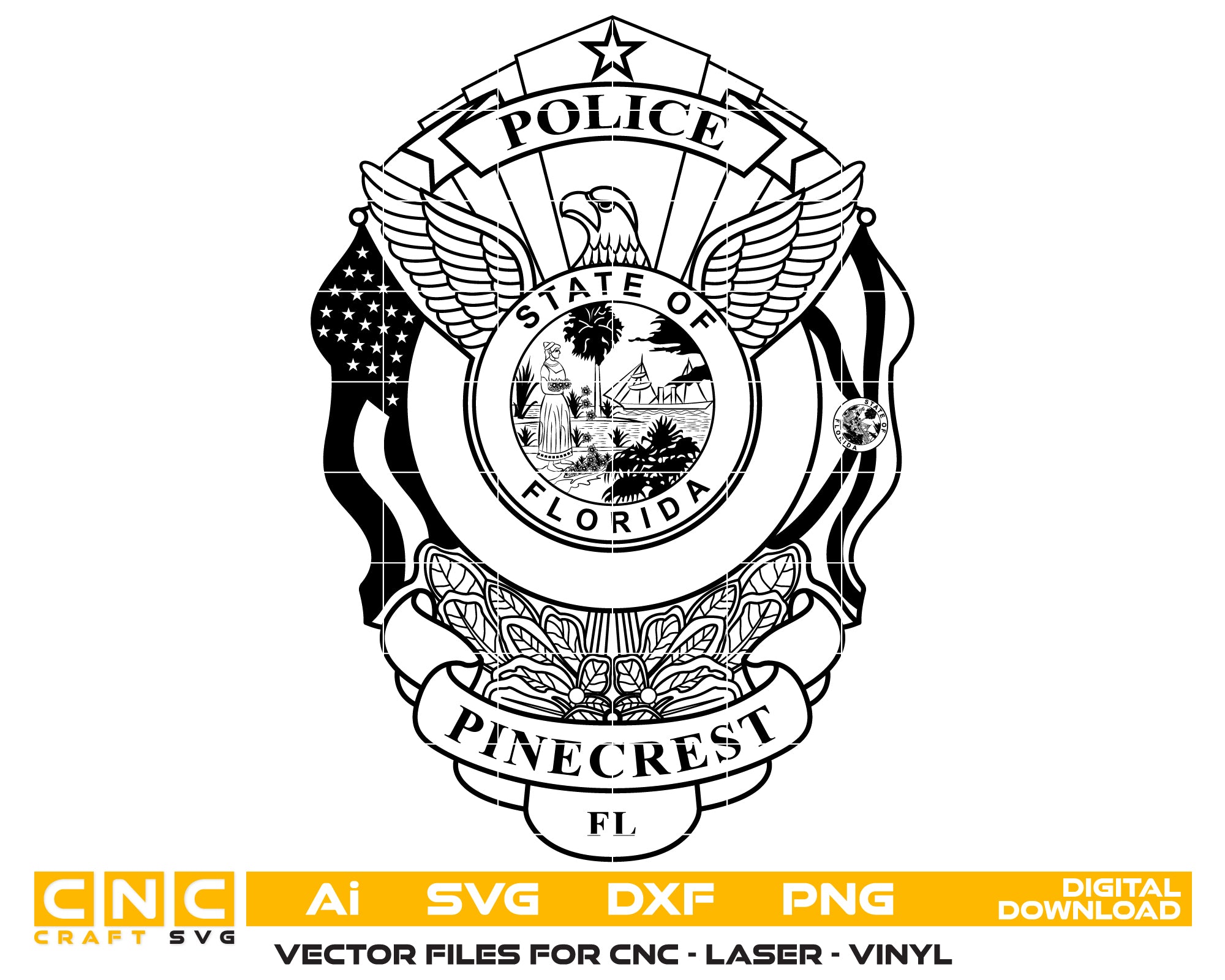 Pinecrest Police Department Badge, Florida