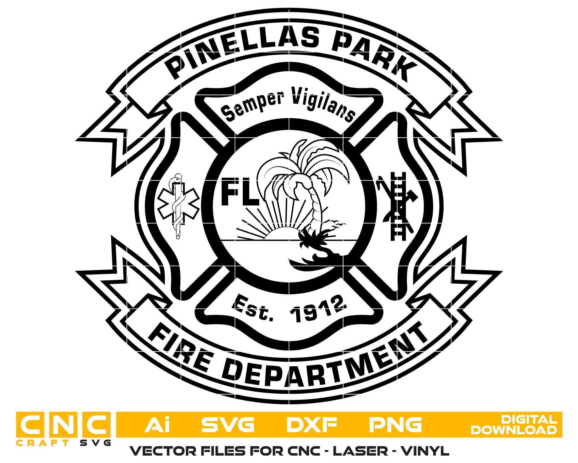 Pinellas Park Fire Department Badge