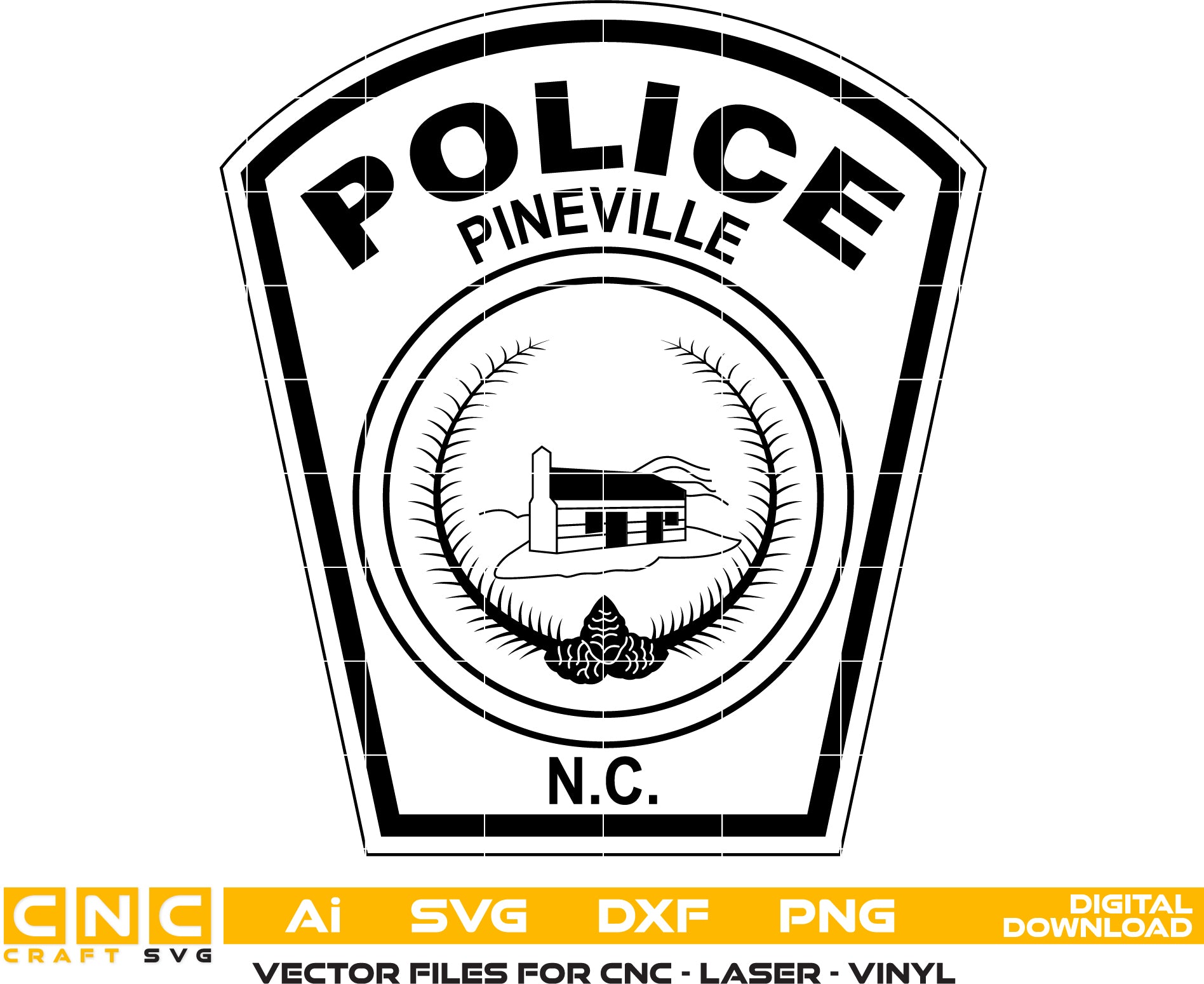 Pineville Police Department Logo SVG