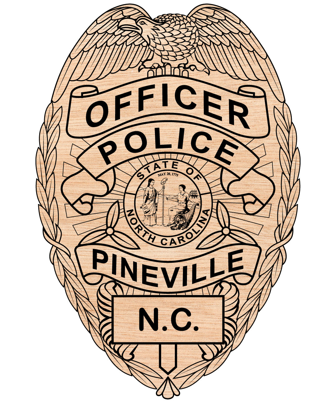 Pineville Police Officer Badge SVG