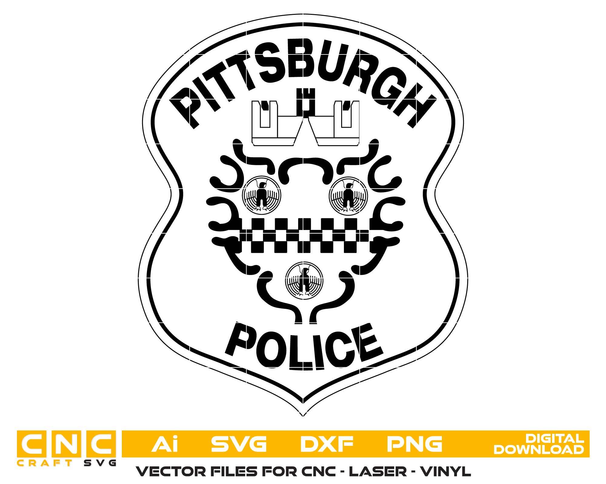Pittsburgh Police Department Patch SVG, Pittsburgh Pennsylvania Police Patch Vector, Pittsburgh PA Police SVG Emblem, Pennsylvania Law Enforcement Patch SVG, #support