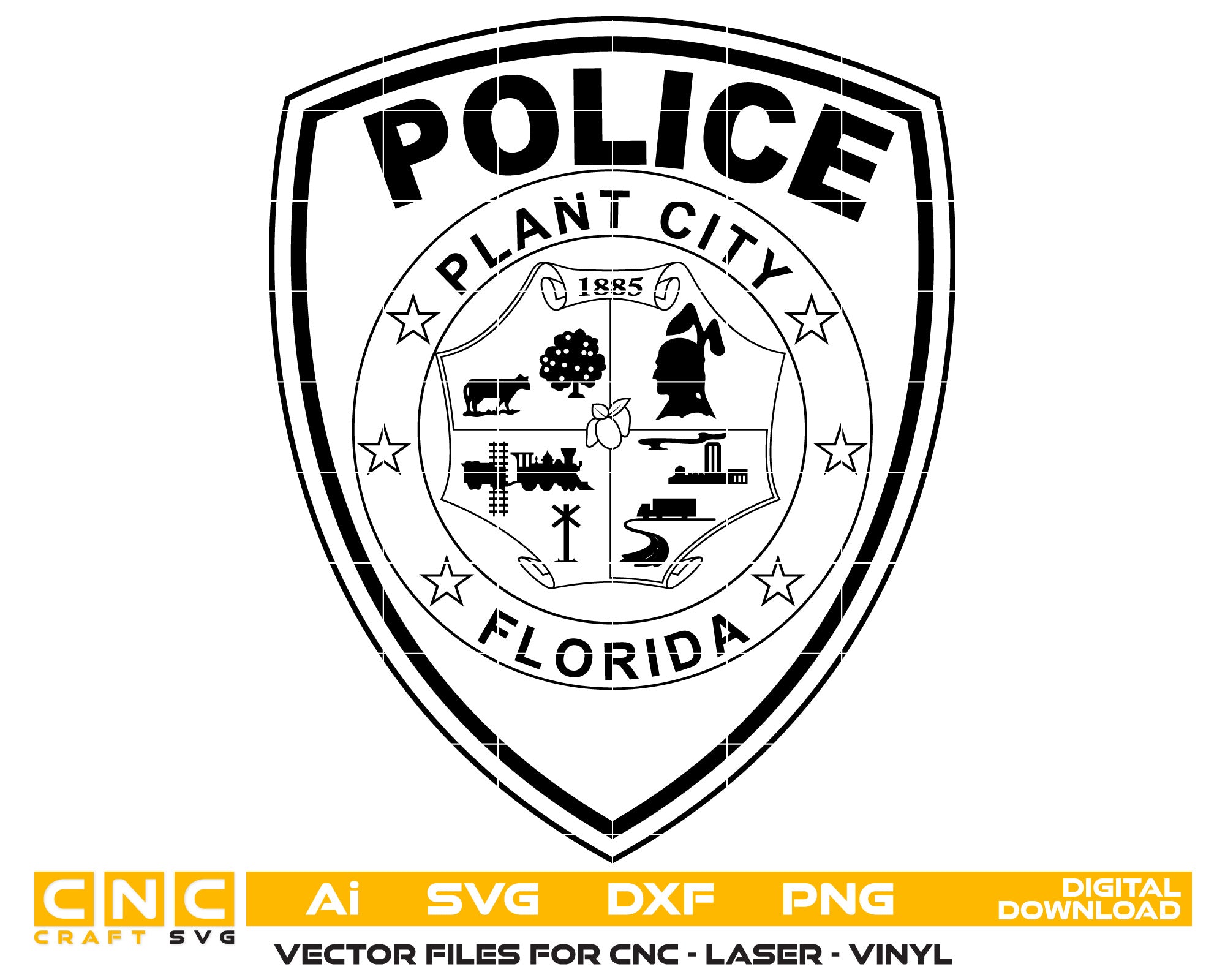 Plant City Florida Police Department Badge