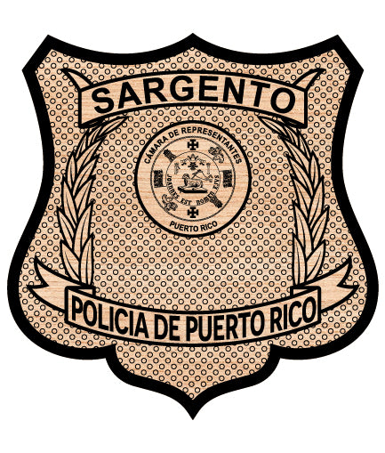 Policía De Puerto Rico Sargento Badge SVG, Puerto Rico Police Sergeant Badge Vector, Puerto Rico Sargento Police Emblem SVG, Puerto Rico Law Enforcement Badge, Puerto Rico Police Badge
