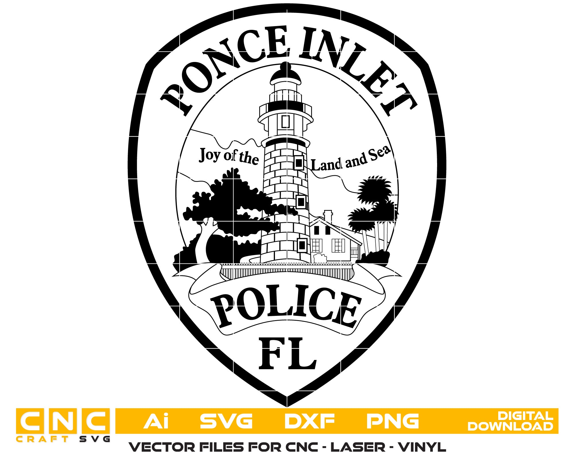 Ponsce Inlet Police Fl Badge