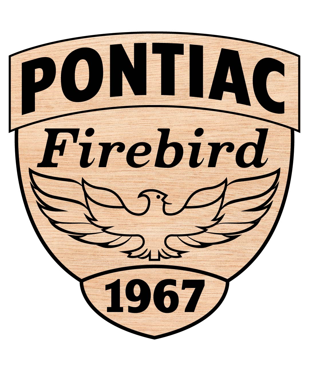 Pontiac Firebird Logo SVG, Firebird Emblem Vector, Pontiac Car Logo SVG, Classic Muscle Car Logo, Automotive Emblem Vector, Engraving Car Logo