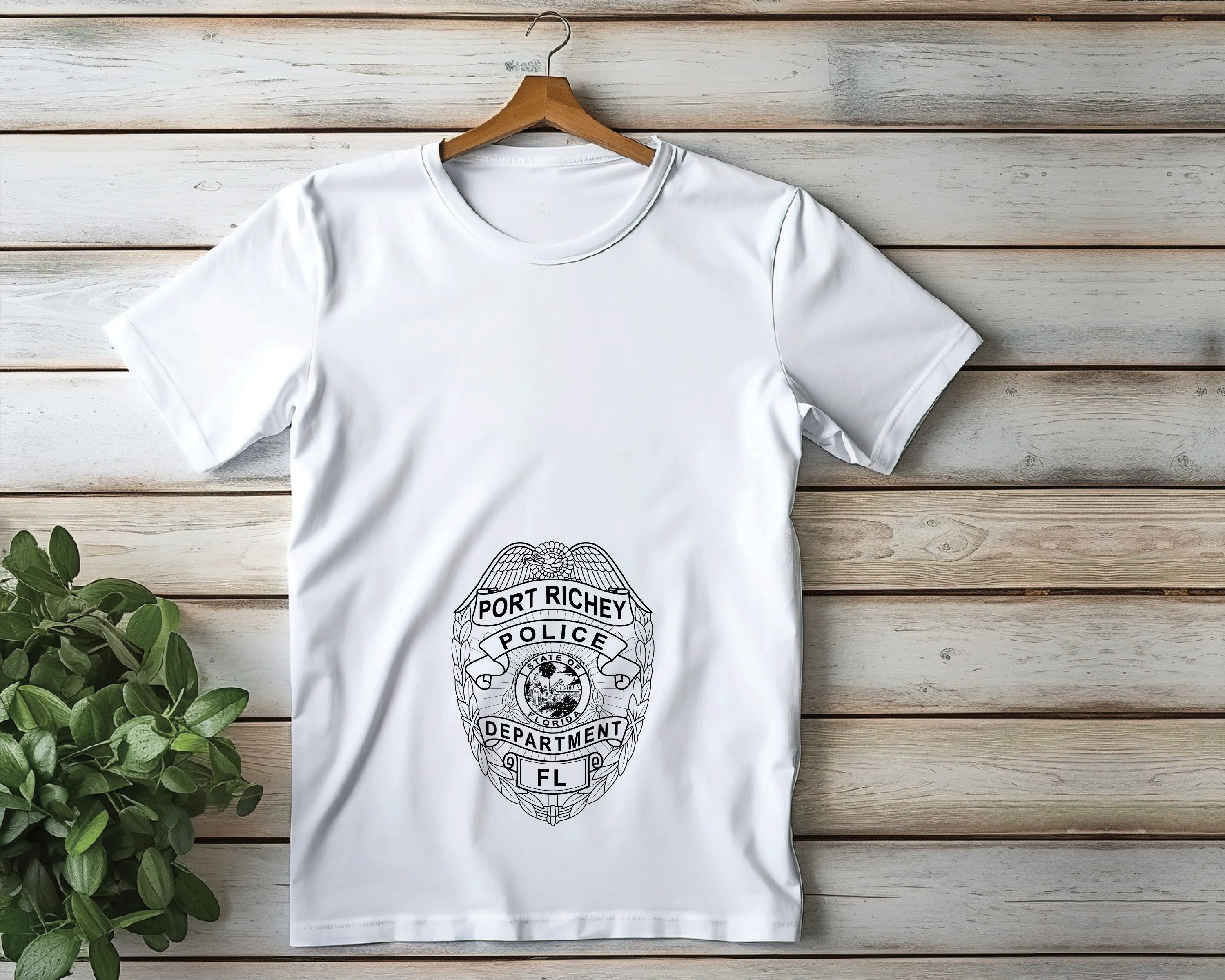 Custom Port Richey Police Badge SVG for Woodworking & Printing