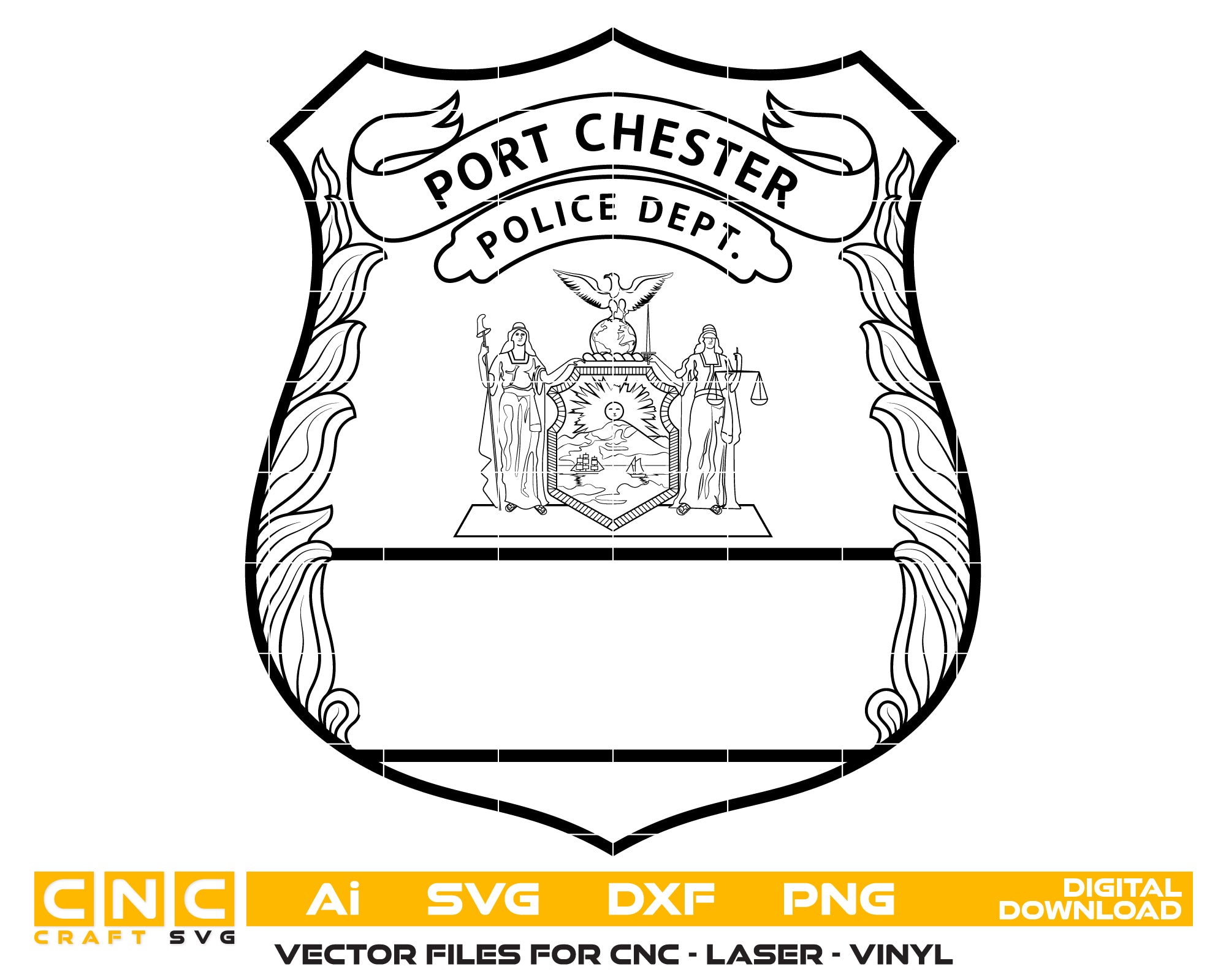 port chester police department badge svg, port chester new york police badge vector, port chester ny police svg emblem, new york law enforcement badge svg, #support