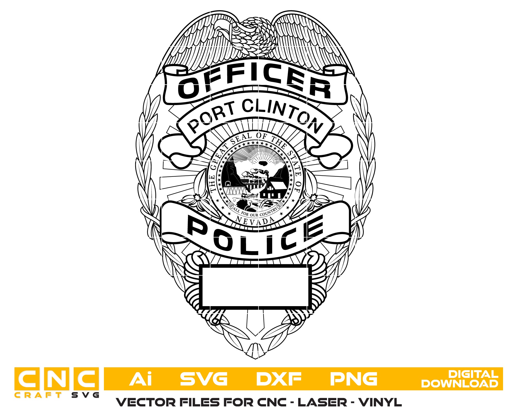 port clinton police officer badge svg, port clinton police badge vector design, port clinton ohio police svg emblem, ohio police officer badge svg, port clinton law enforcement badge svg