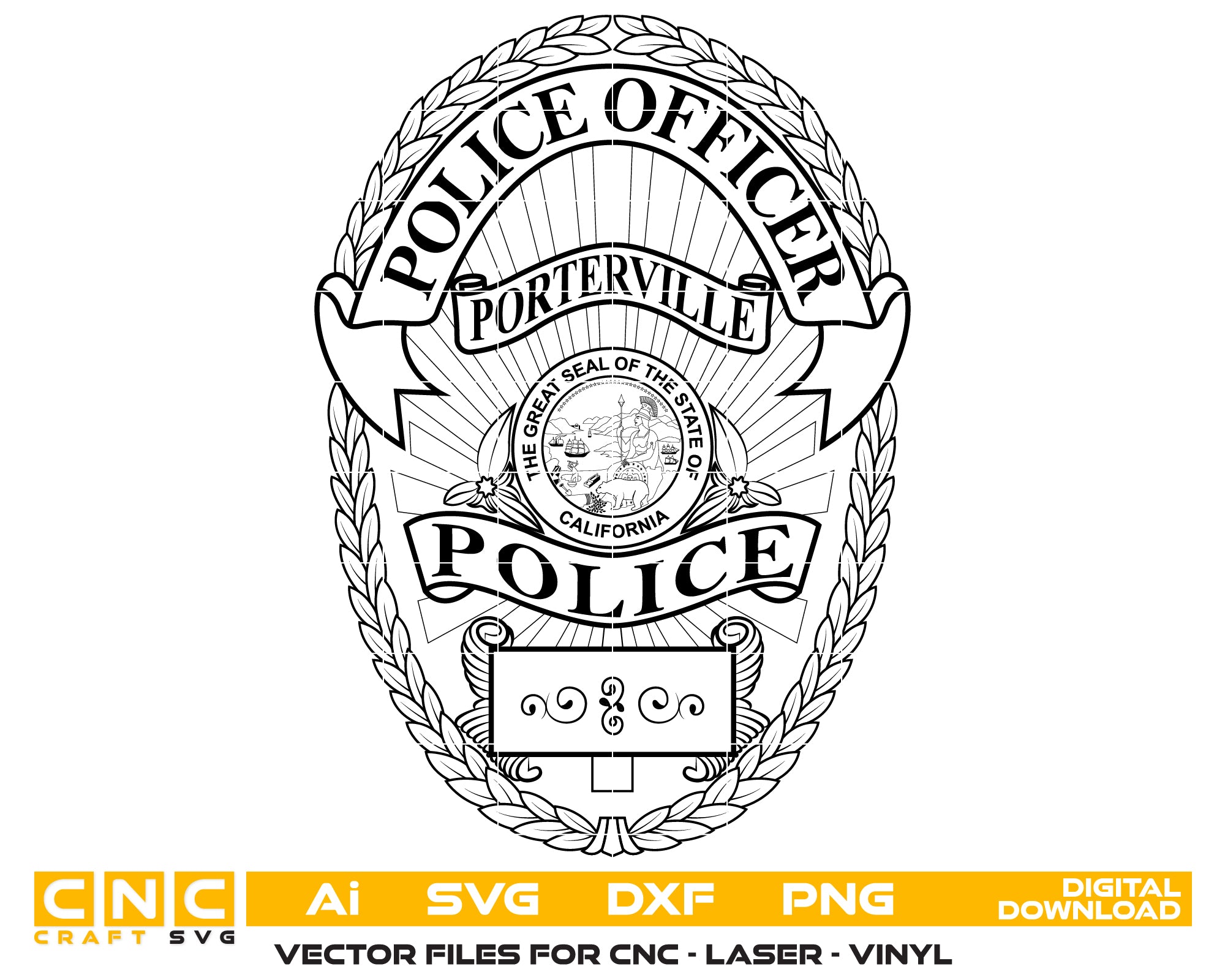 Porterville Police Officer Badge