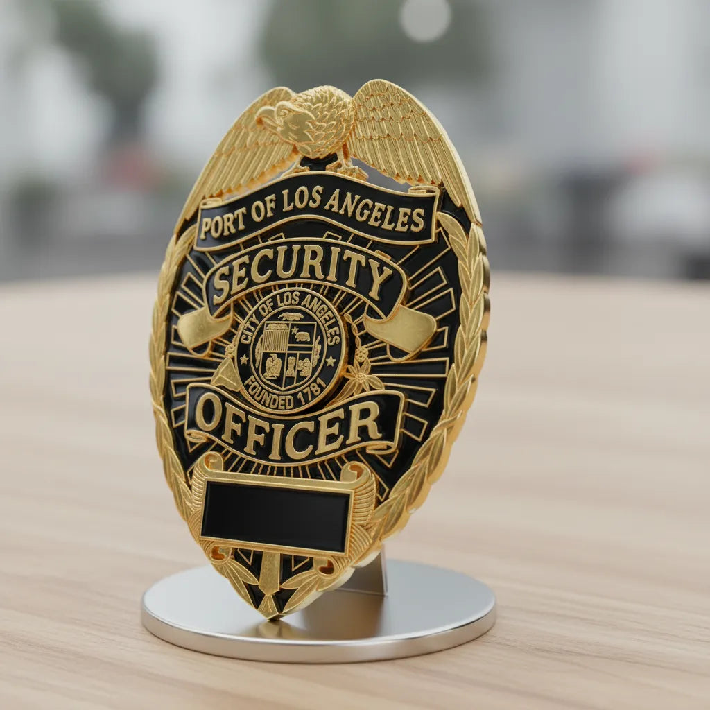 Port of Los Angeles Security Badge SVG
California Security Officer Vector Design
Eagle Badge Blank Panel Engraving File
Port of LA Security Sign CNC File
City of Los Angeles Seal Vector for Laser Cutting