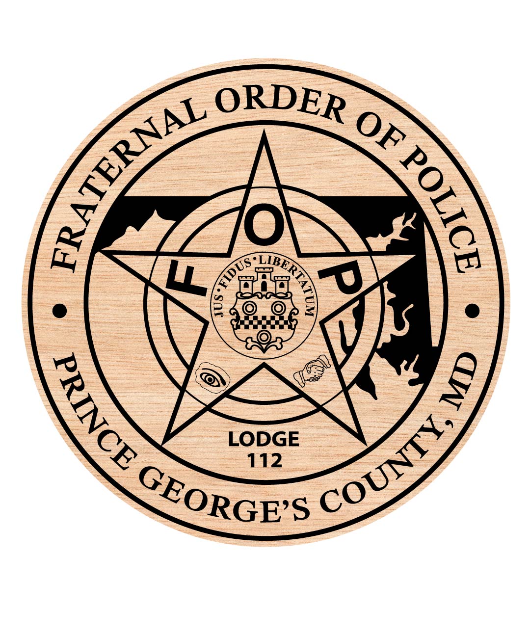 Prince George`s County Fraternal Order of Police Badge, Prince George`s County Police Badge, Fraternal Order of Police Badge, Police BadgeSvg