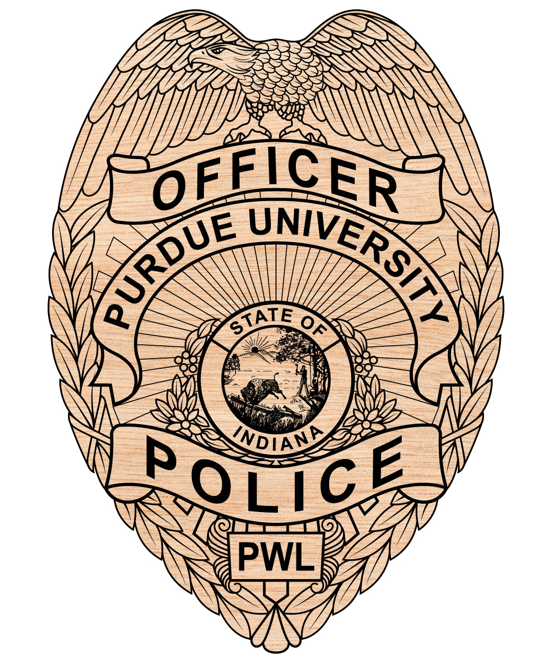 Purdue University Indiana Police Officer Badge SVG, Purdue Police Badge Vector, Indiana Campus Law Enforcement Emblem, Purdue University Badge SVG, Campus Police Badge