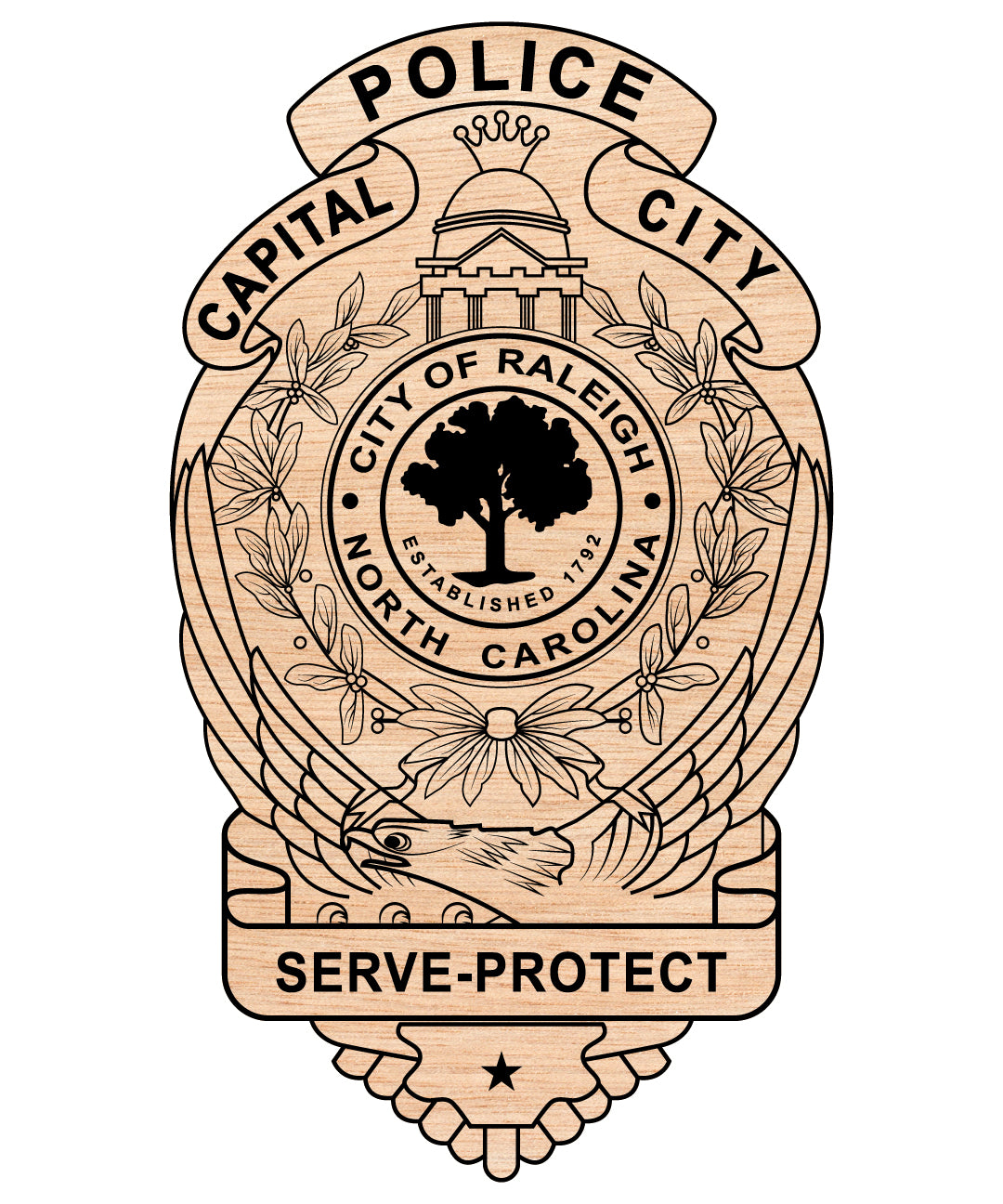 Raleigh Police Badge Svg