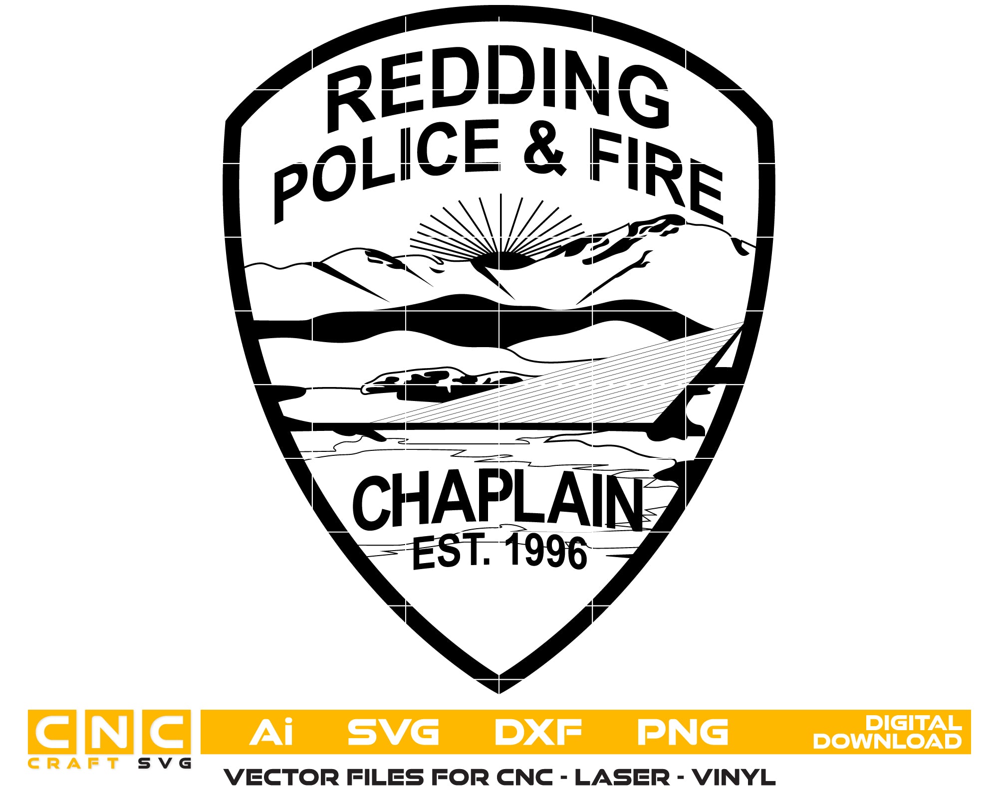 Redding Police & Fire Chaplain Badge