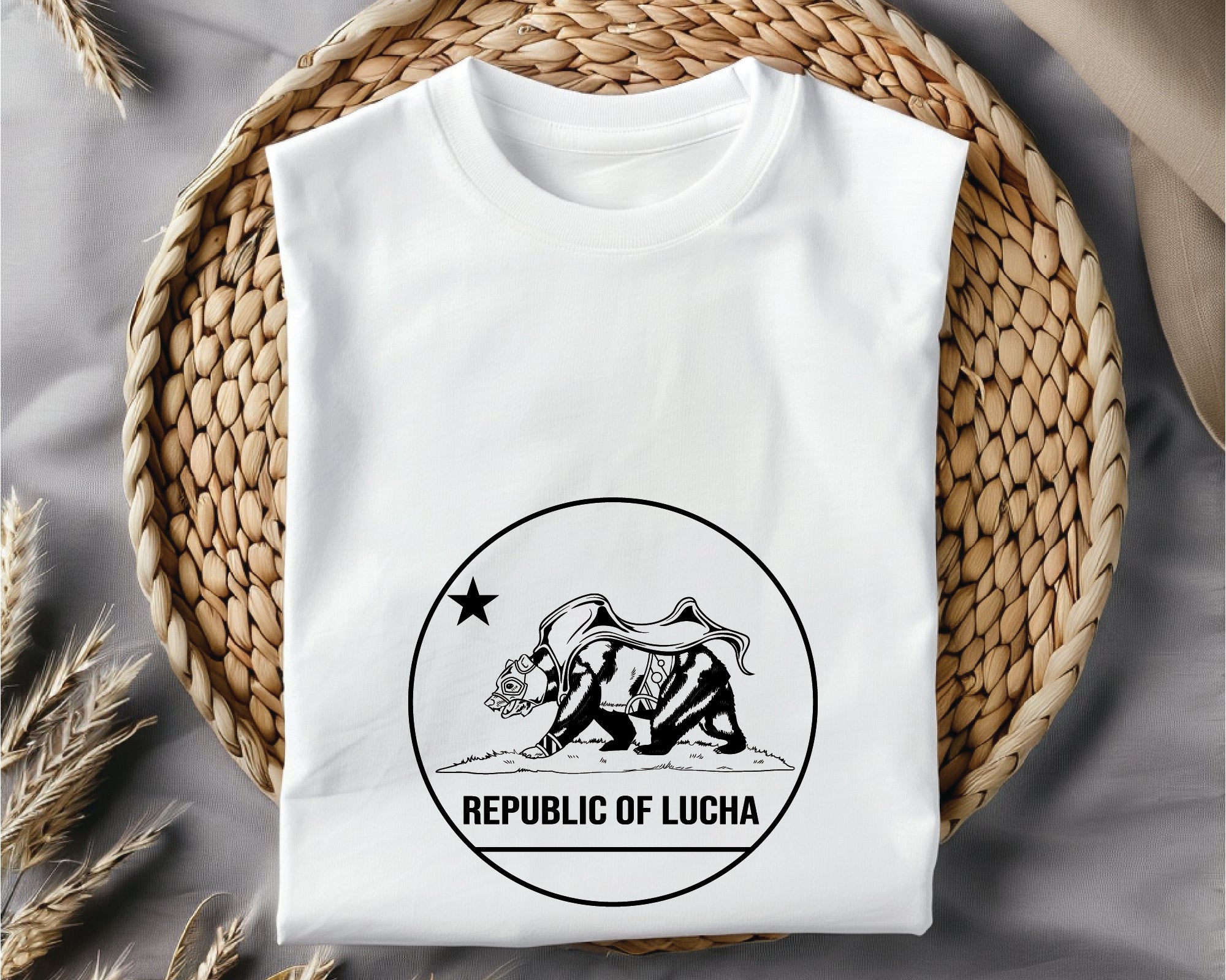 Republic of Lucha Seal SVG, Lucha Libre Wrestling Emblem, Mexican Wrestling Logo, Lucha Libre Vector, Wrestling Seal Vector