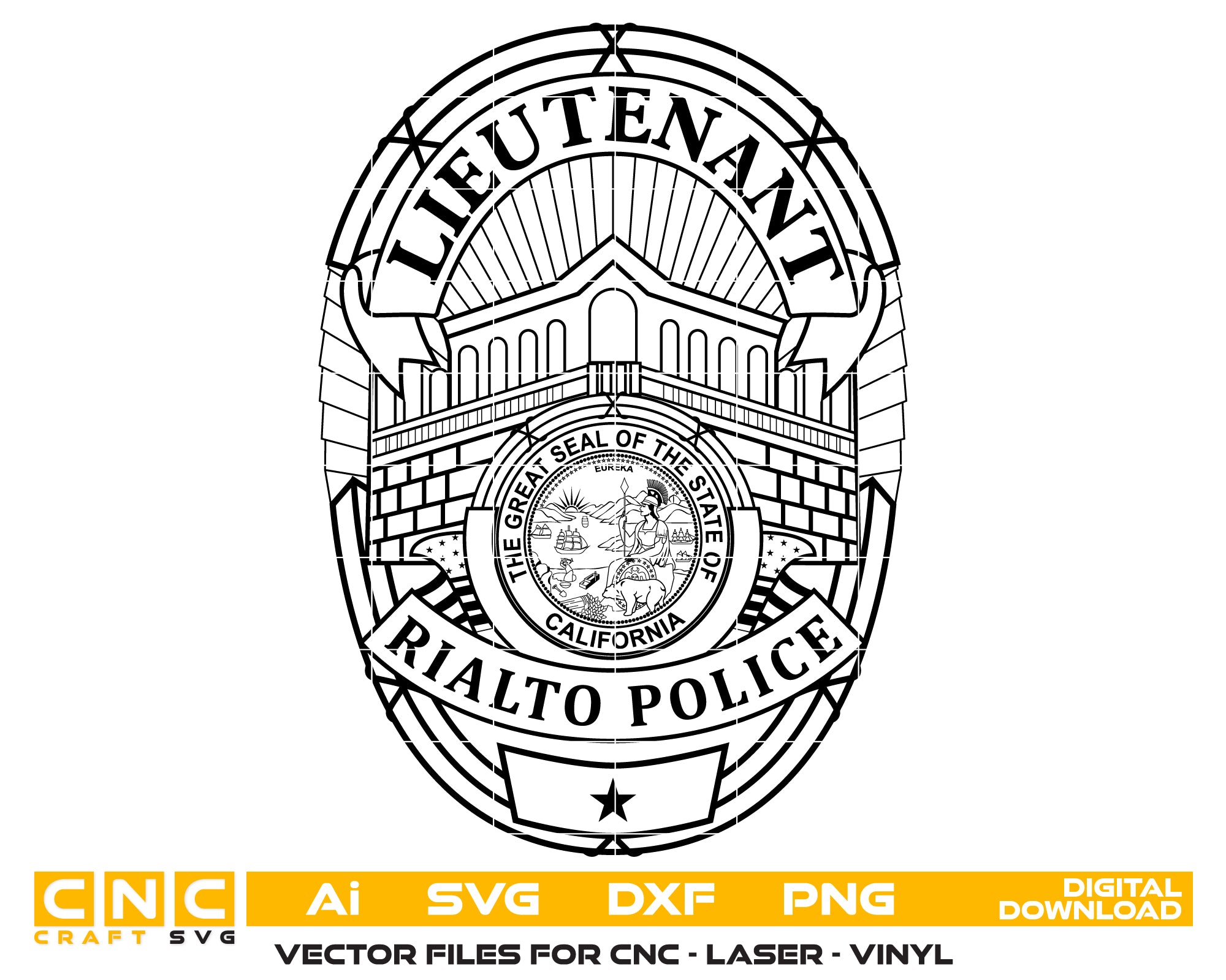 Rialto Police Lieutenant Badge Svg
Rialto Police Badge
Lieutenant Badge
Police Lieutenant Badge
California Badge