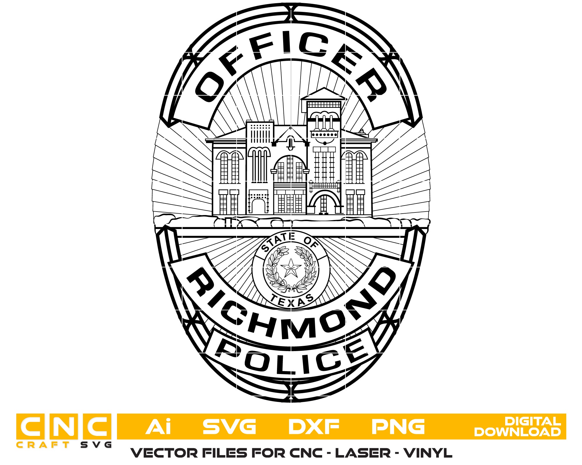 Richmond, Texas Police Officer Badge