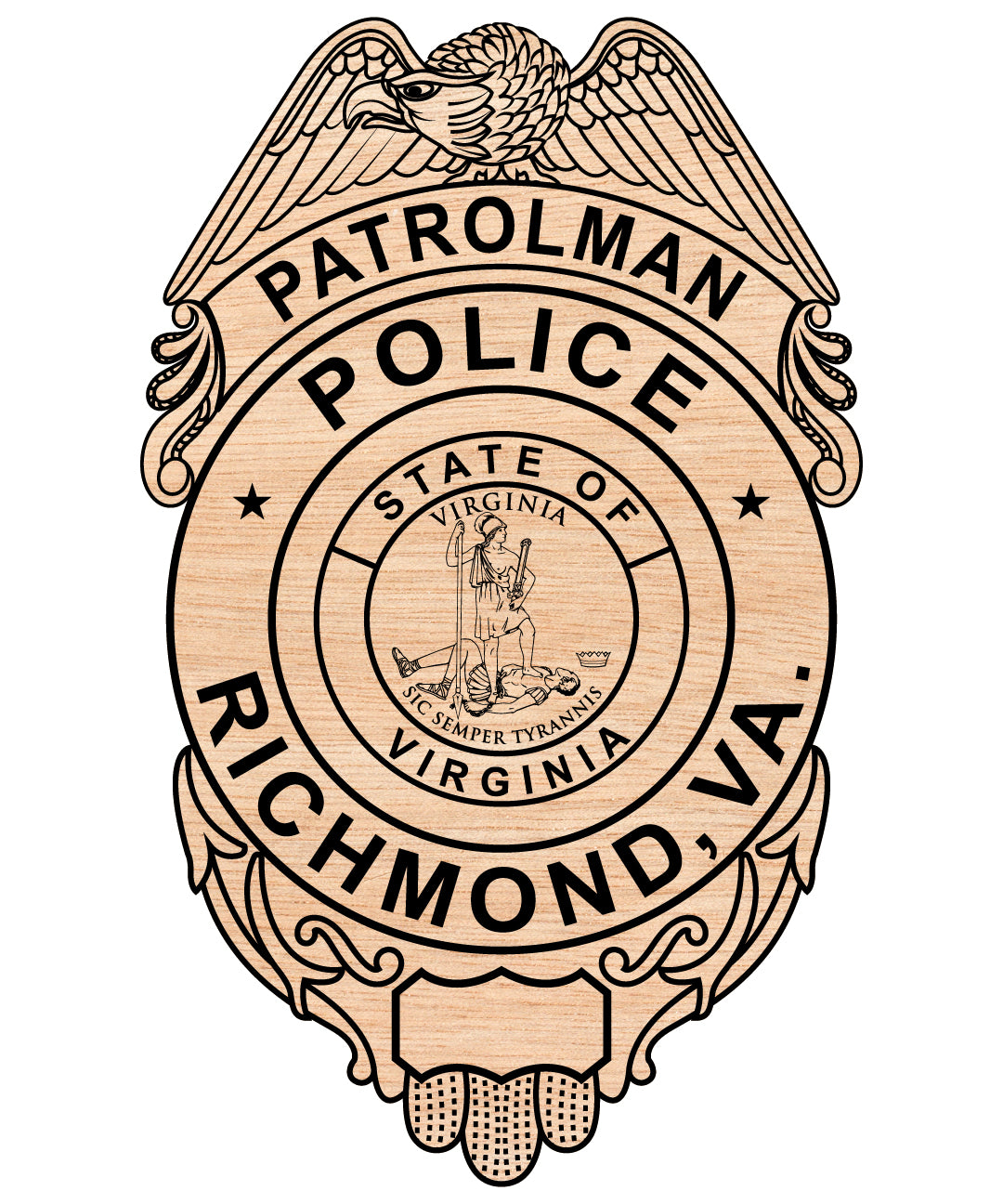 Richmond, Virginia Police Patrolman Badge