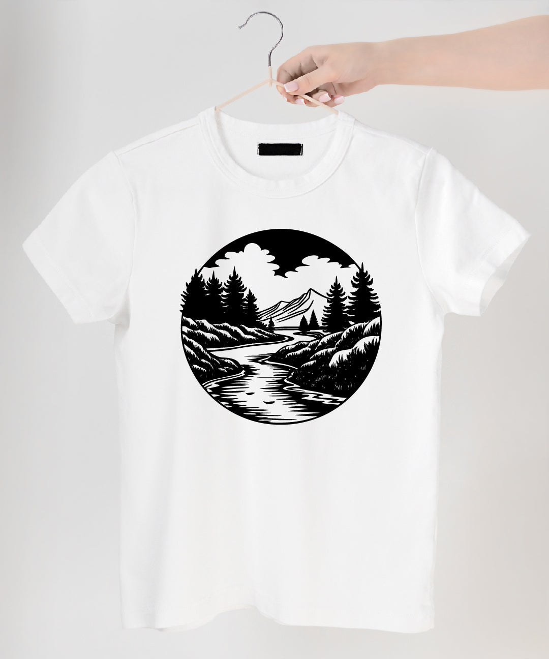 River silhouette vector Art