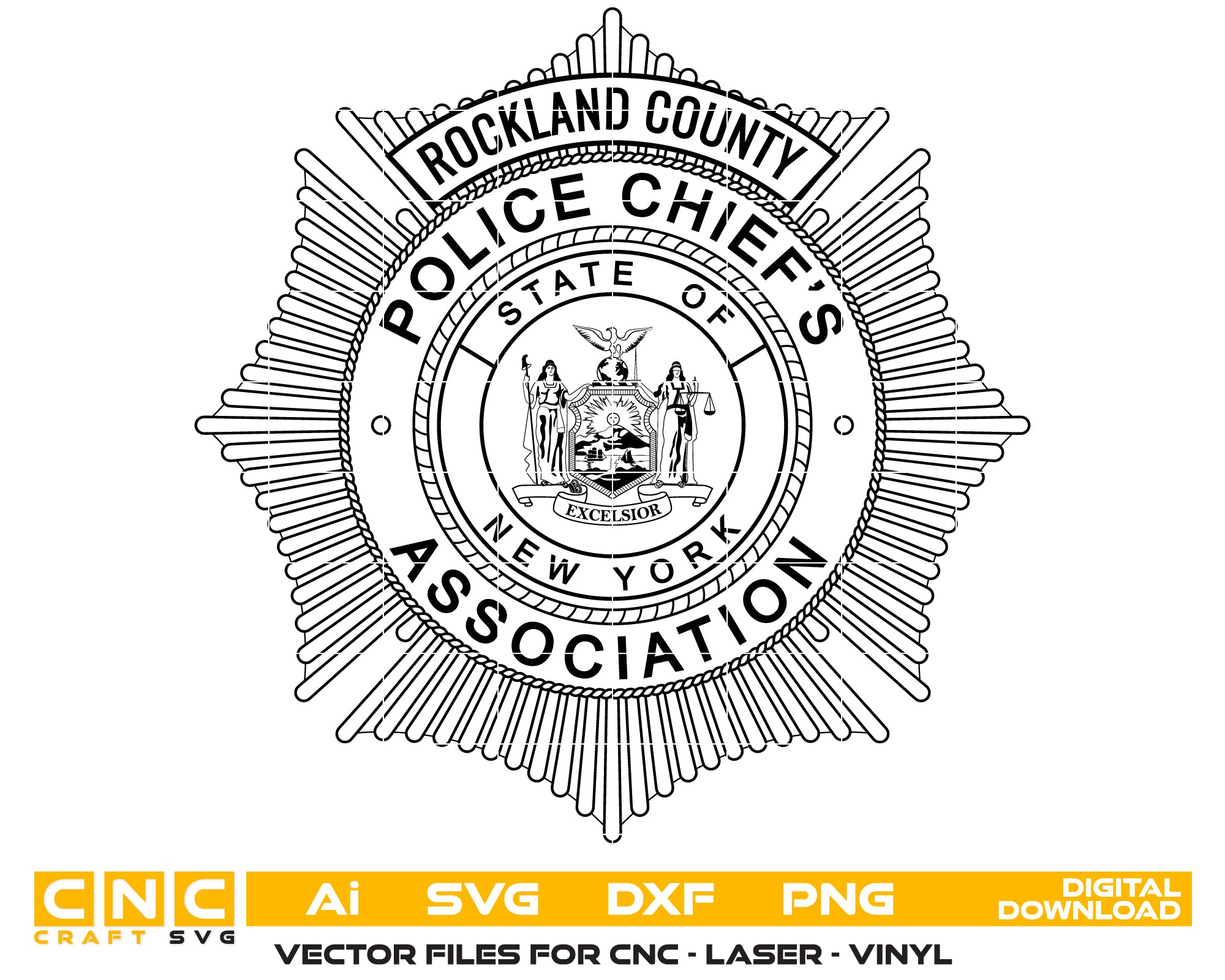 Rockland County Police Chief Badge