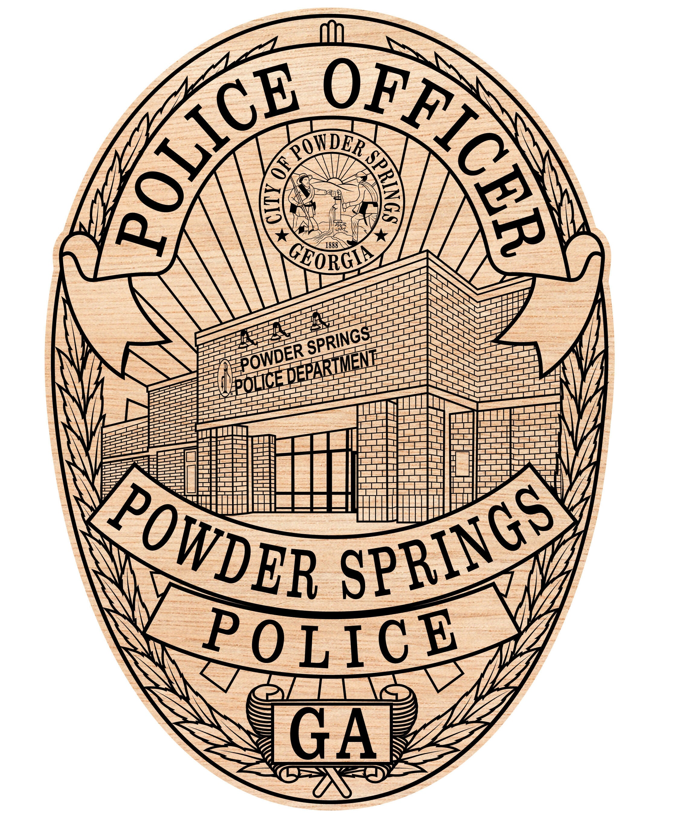 powder springs police Officer ga Svg