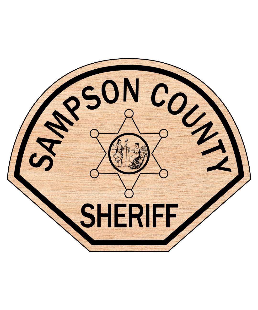 Sampson County Sheriff Badge SVG, Sampson County Sheriff Emblem, Sheriff Office Badge, Law Enforcement Badge Vector, Sampson Sheriff Logo