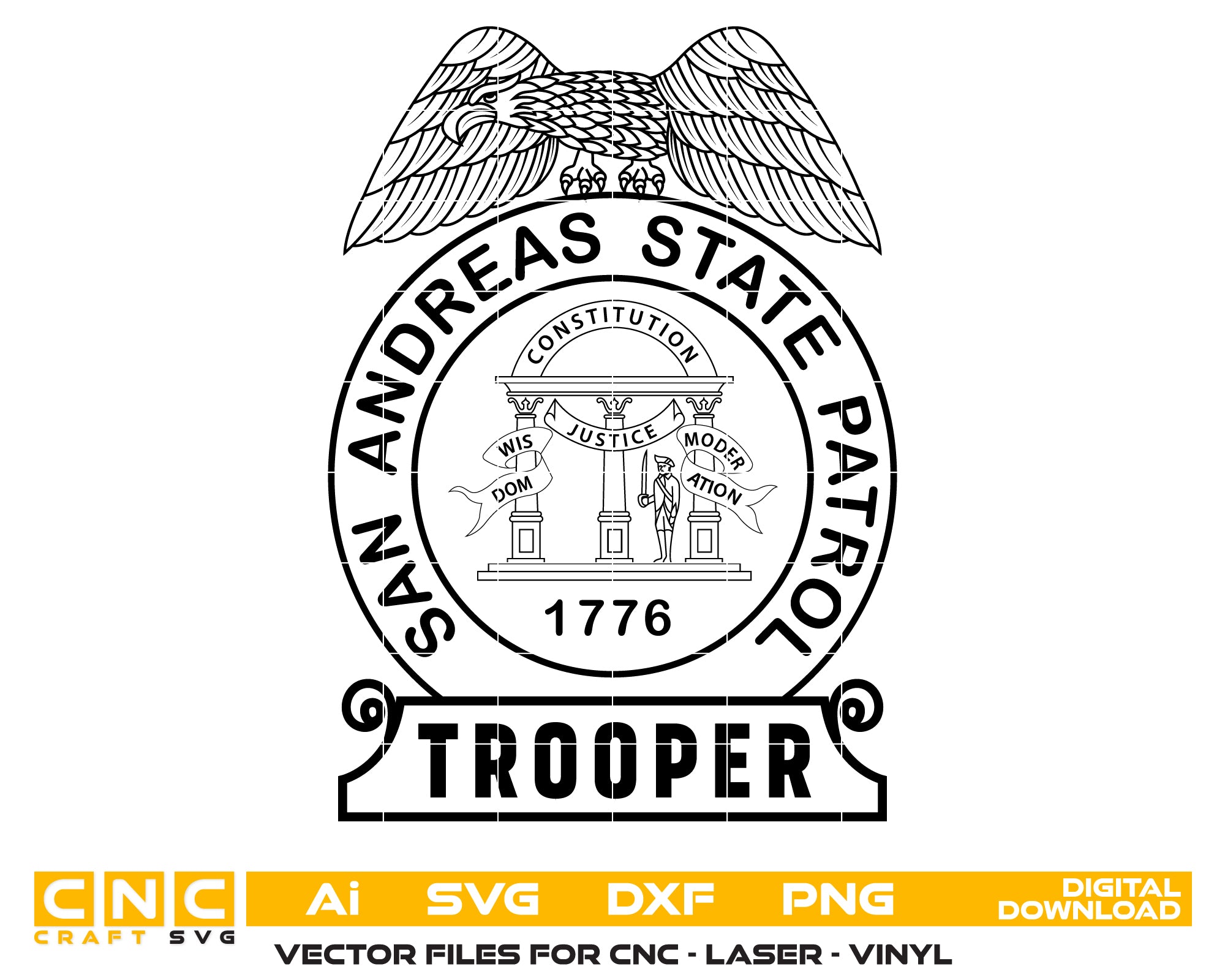 San Andreas State Patrol Badge SVG