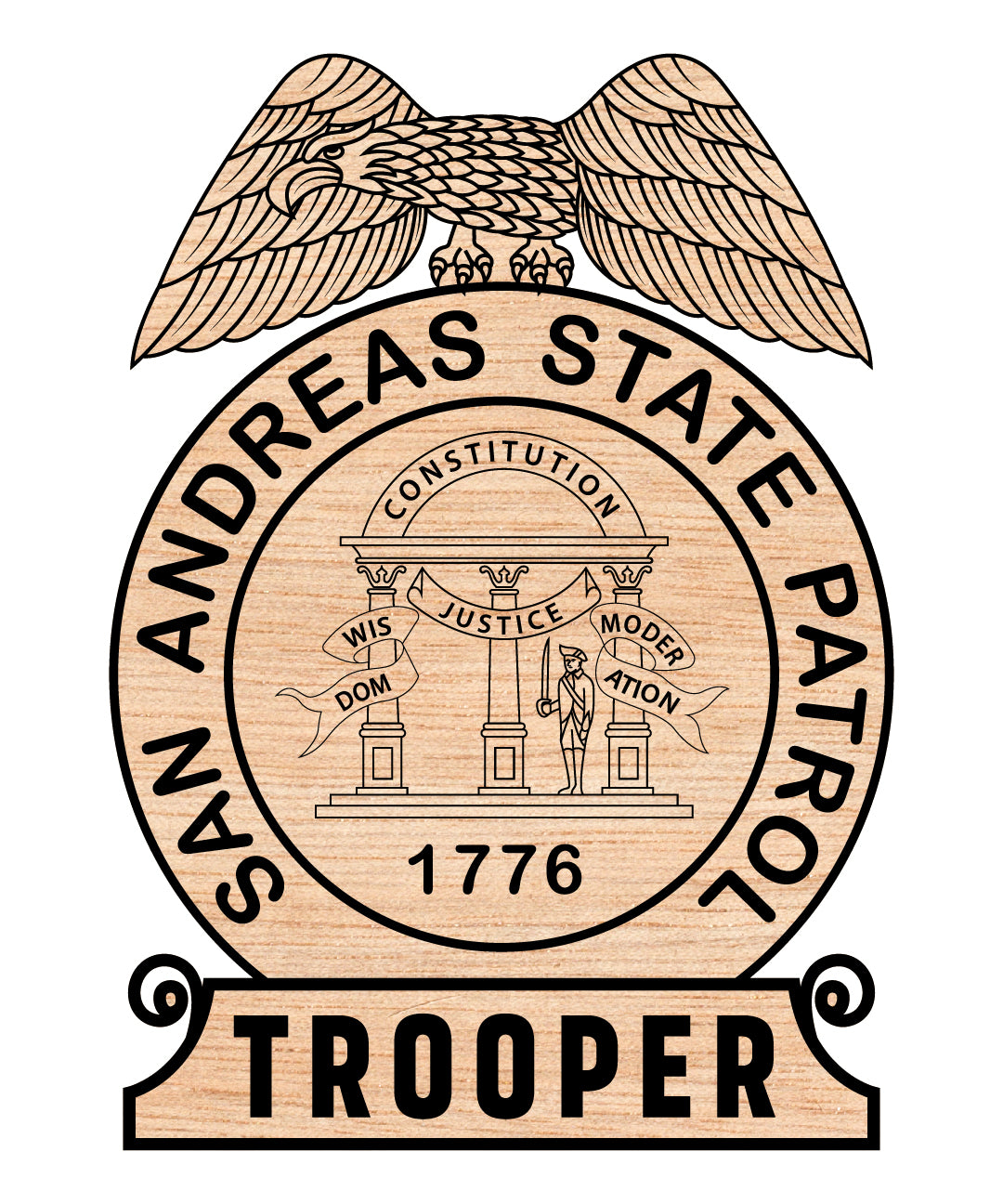 San Andreas State Patrol Badge SVG