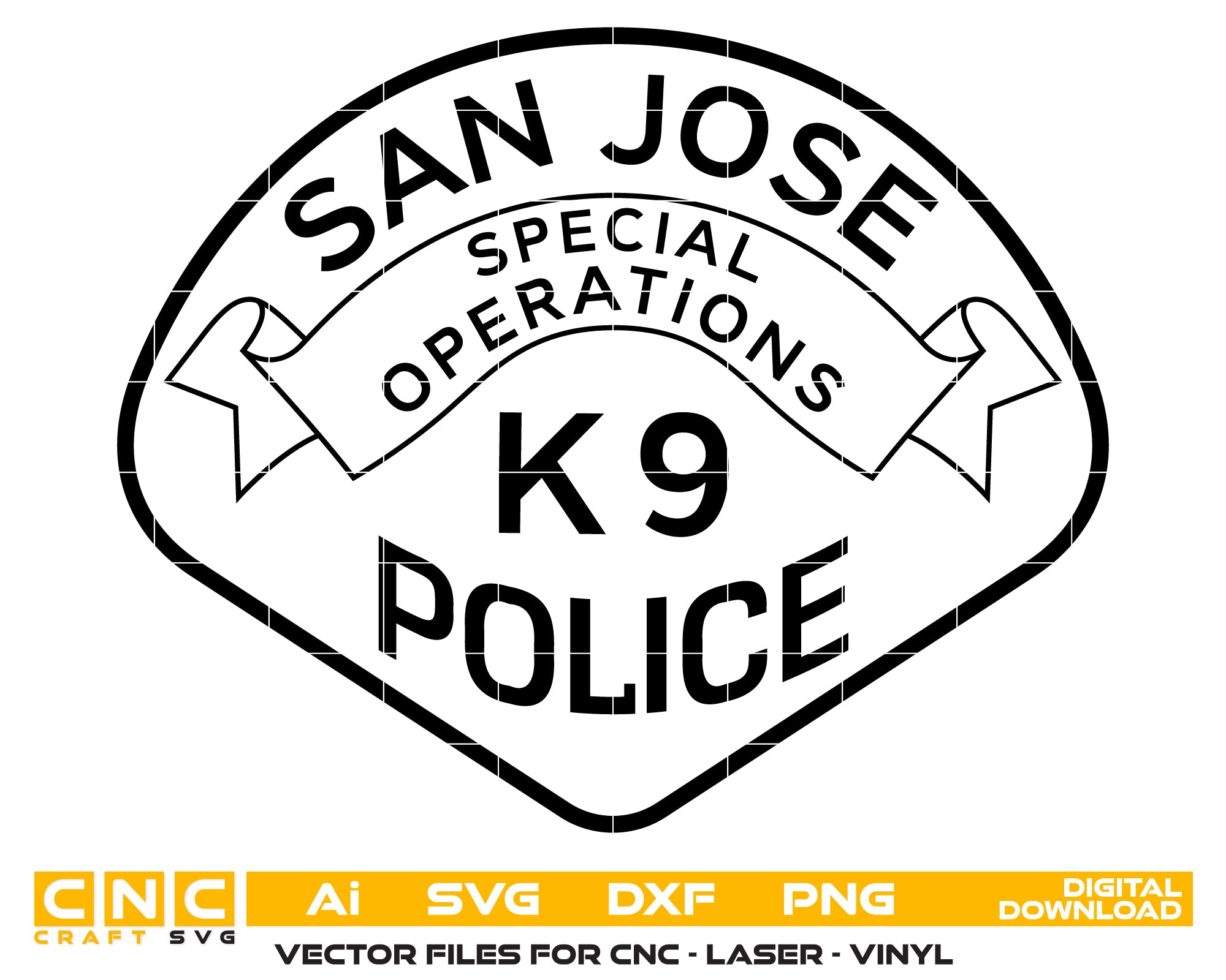 San Jose Police K-9 Unit Badge