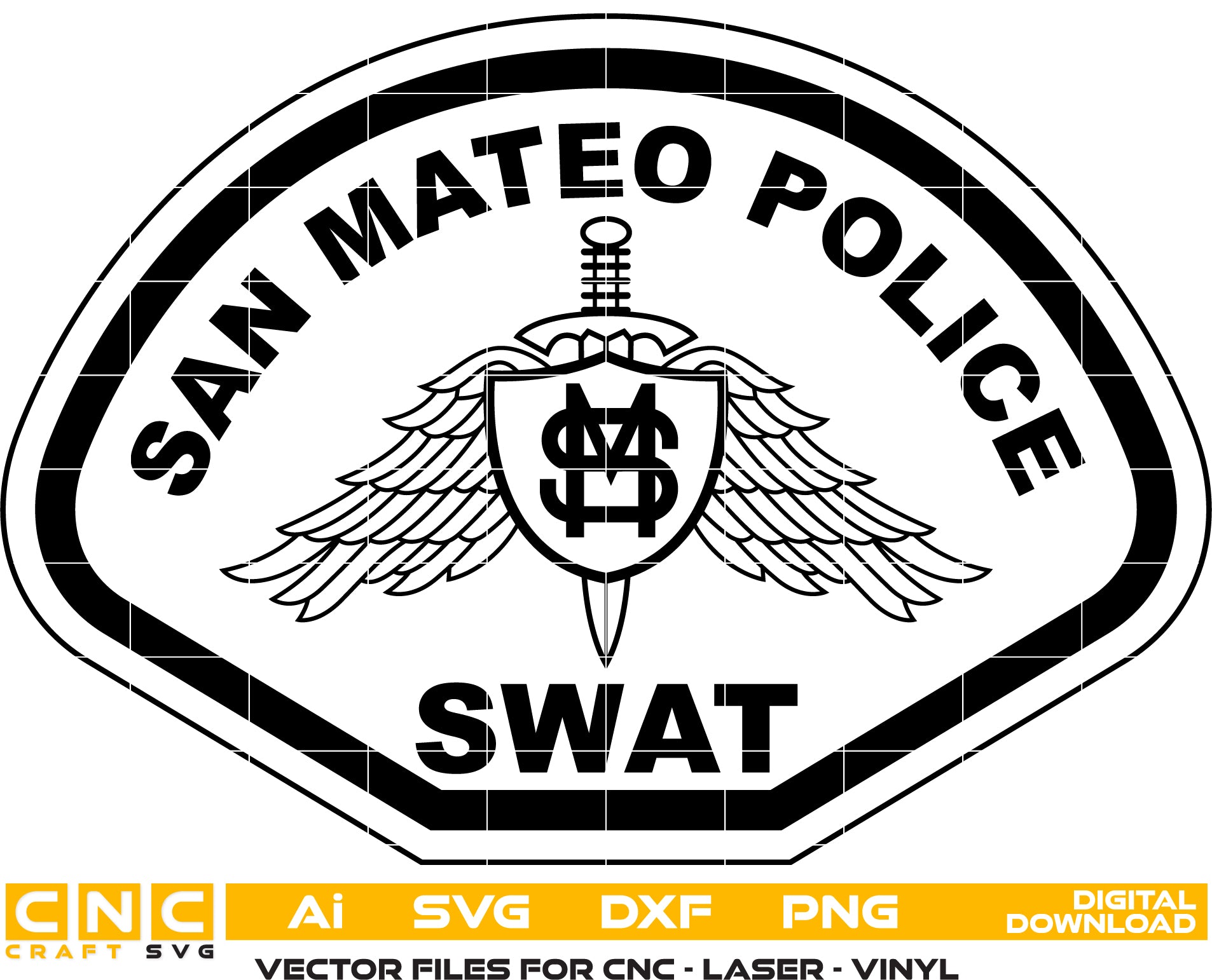 San Mateo Police Swat Badge