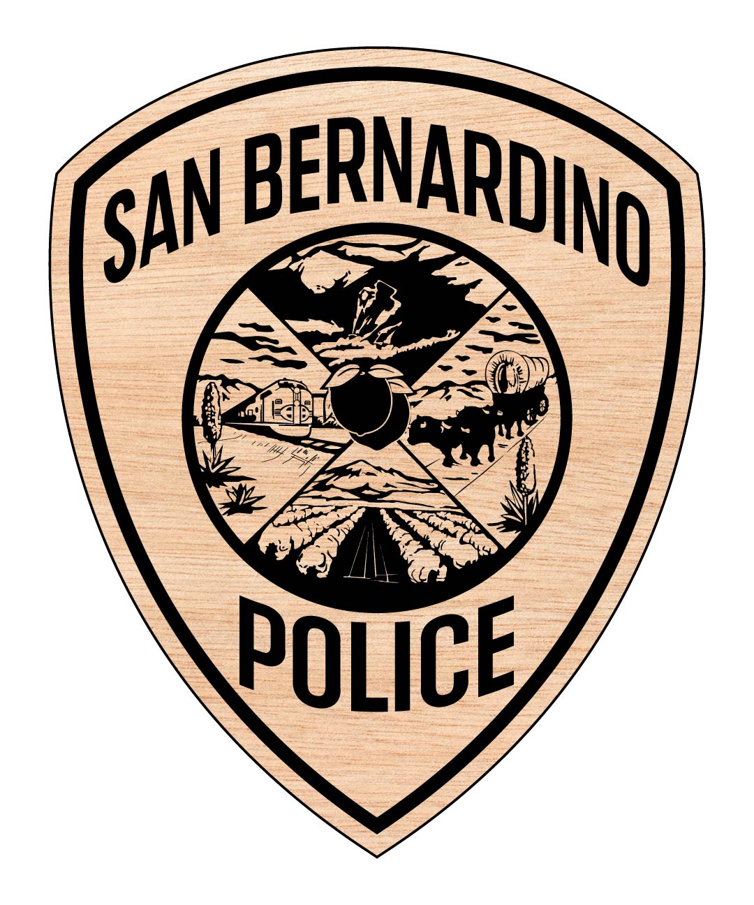 San Bernardino Police Patch SVG, California Police Patch Vector, San Bernardino CA Badge SVG, Law Enforcement Patch Design, Police Emblem Vector, CA Police Logo SVG
