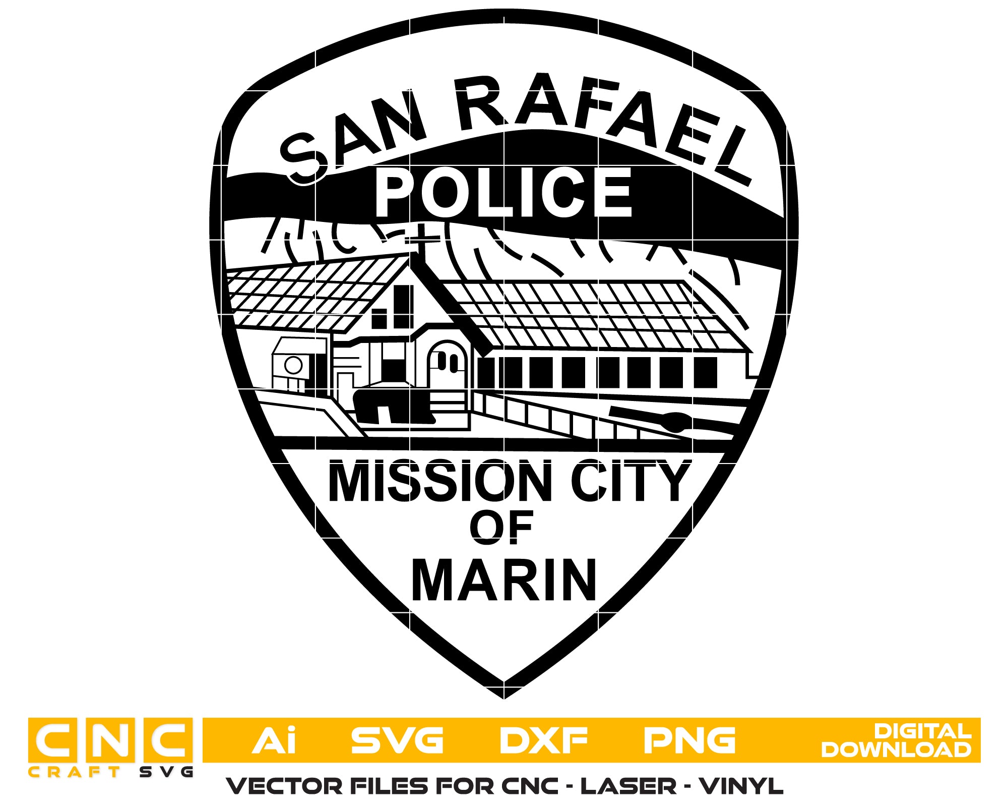Marin Police Patch
San Rafael California Police Patch
Police Patch SVG
Police Logo SVG
Mission City Police Patch