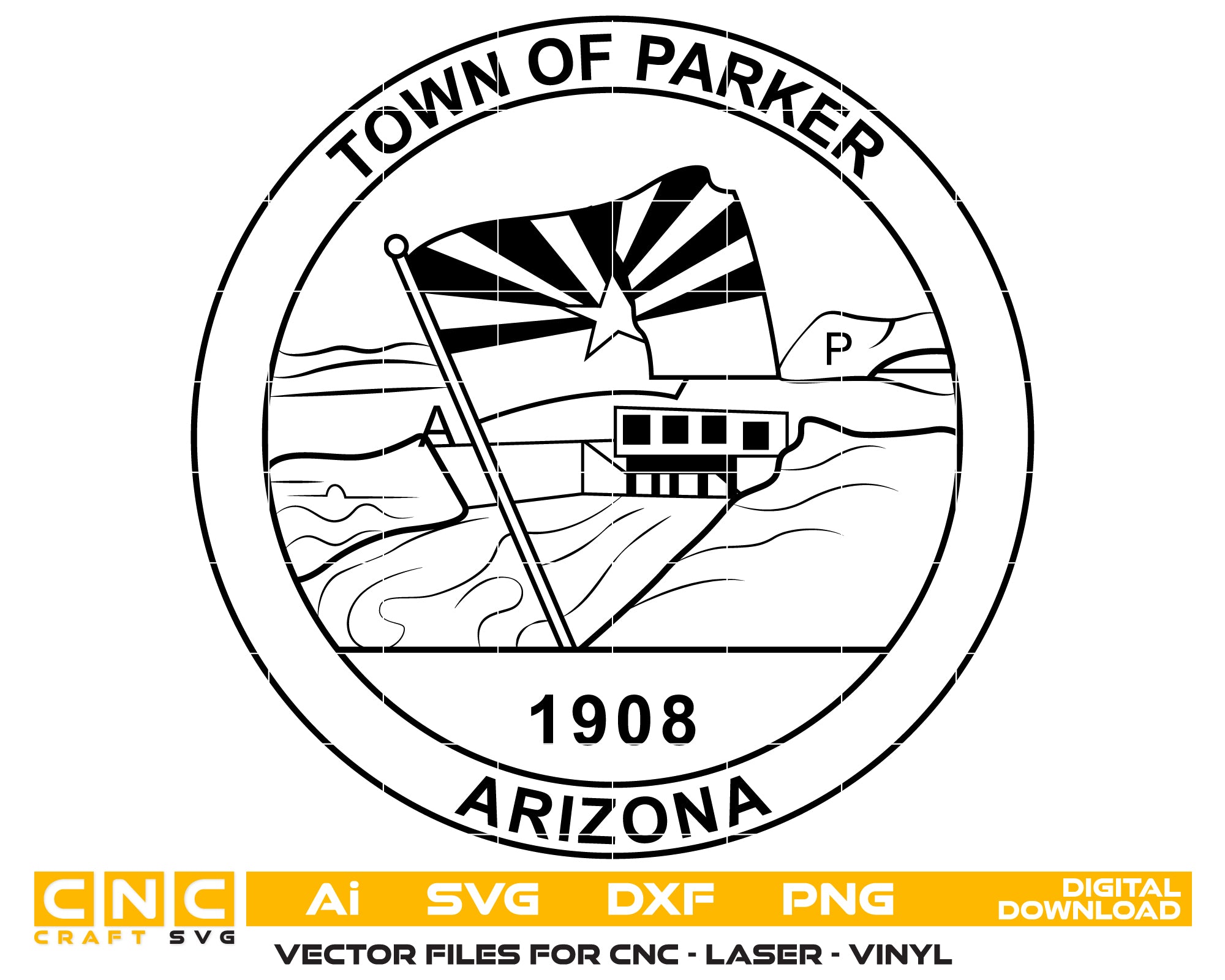 Seal Of The Town Of Parker, Arizona