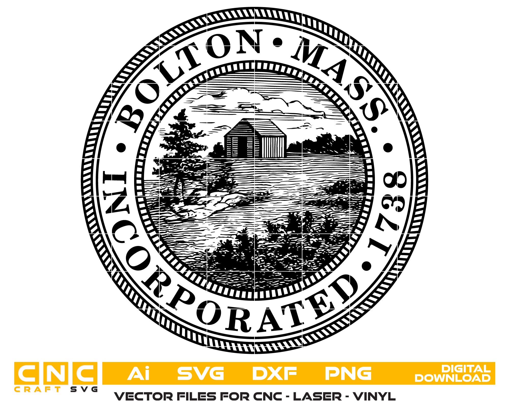 seal of bolton massachusetts svg, bolton ma town seal vector design, bolton massachusetts official emblem svg, bolton ma town crest svg, bolton municipal seal svg