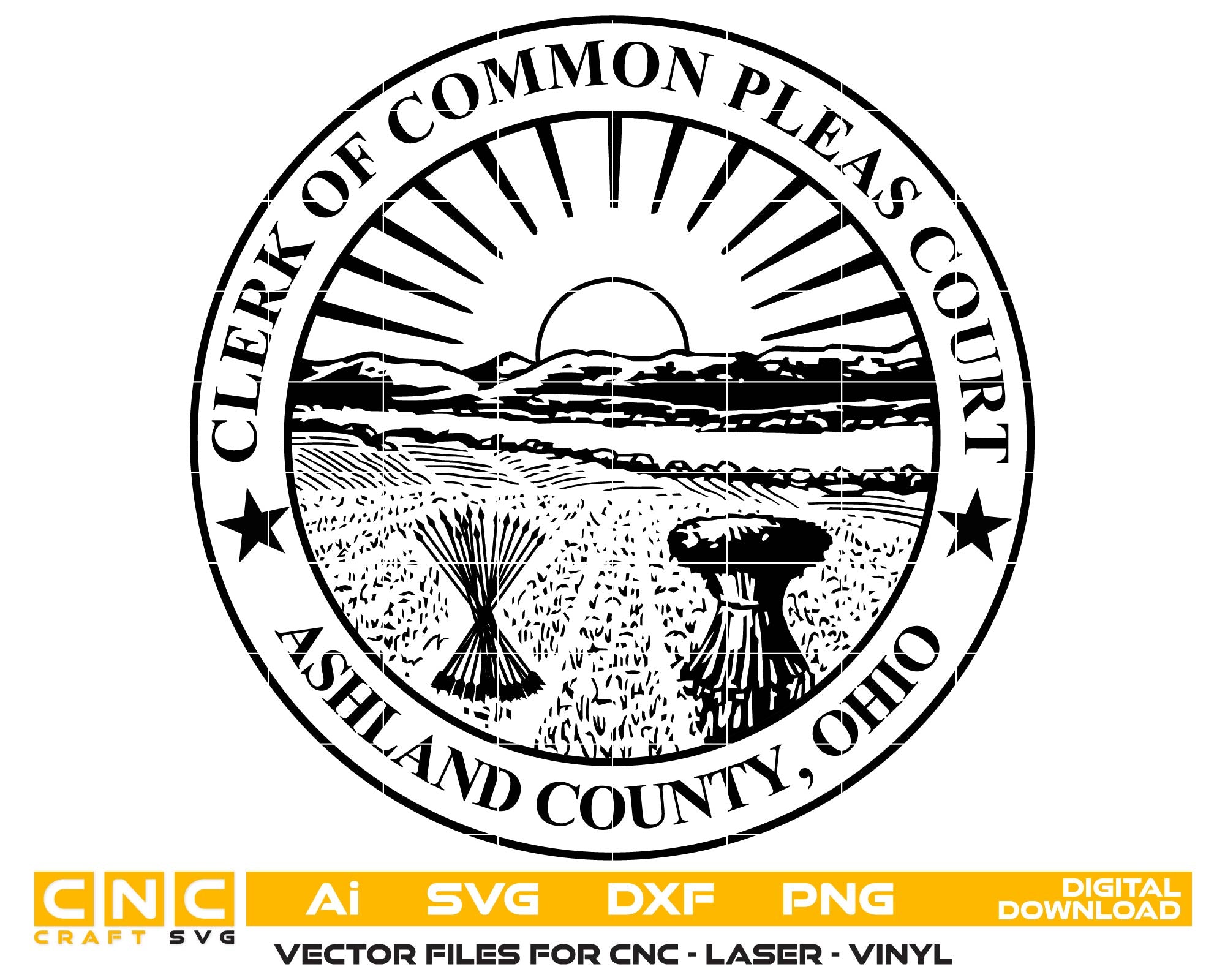 Seal of Clerk of Common Pleas Court, Ashland County, Ohio