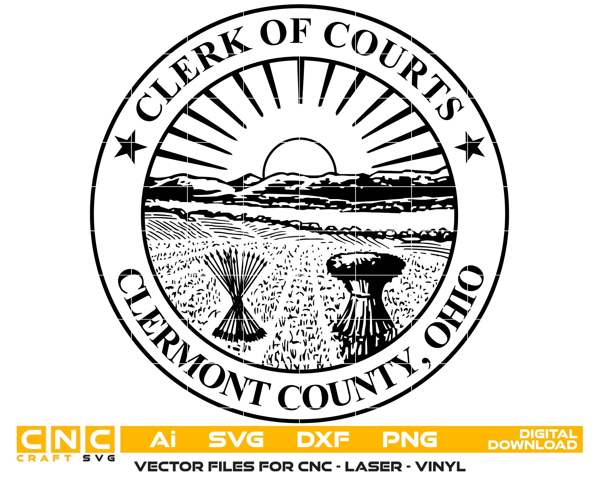 Seal of Clerk of Counts for Clermont County, Ohio