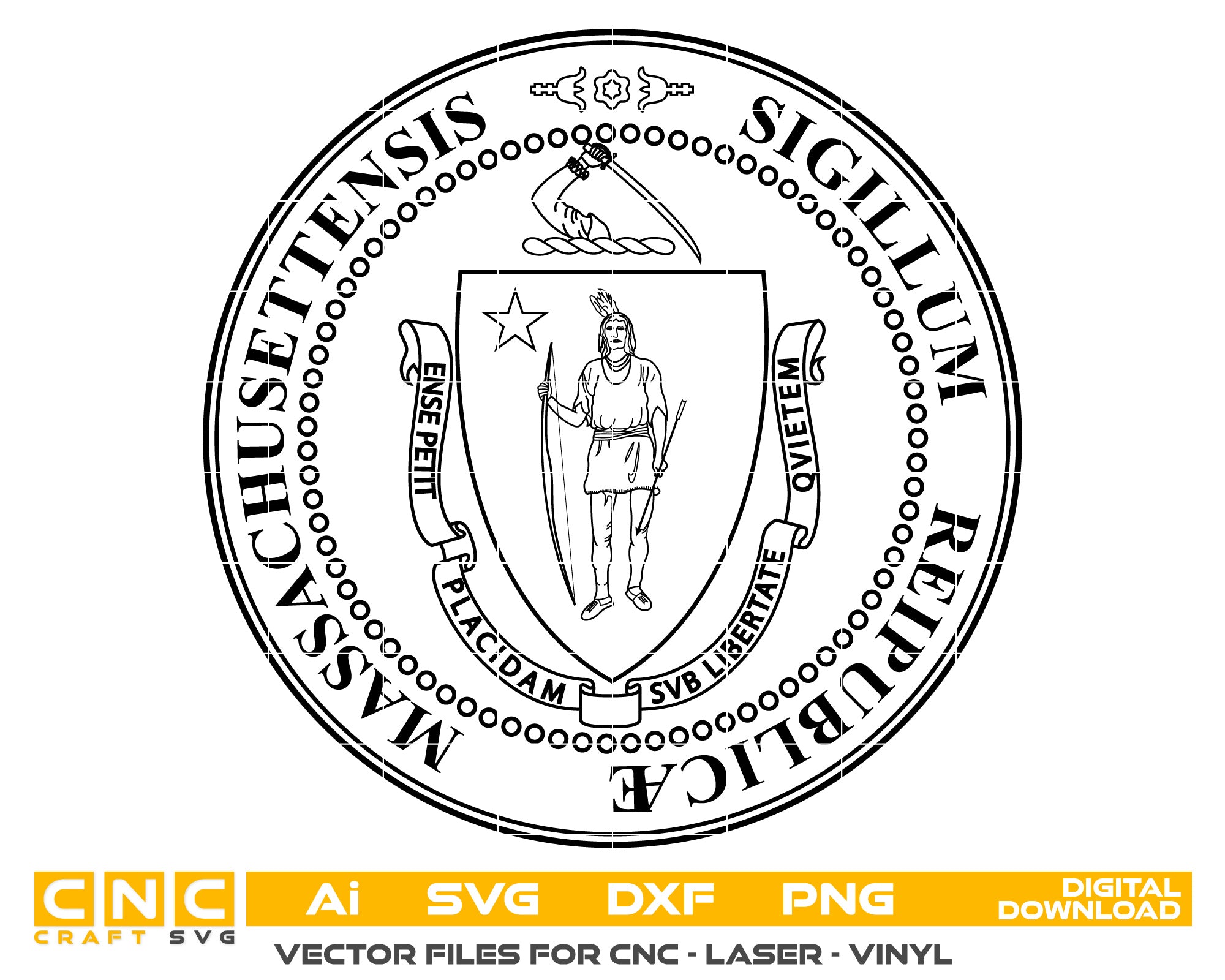 Massachusetts Seal vector art