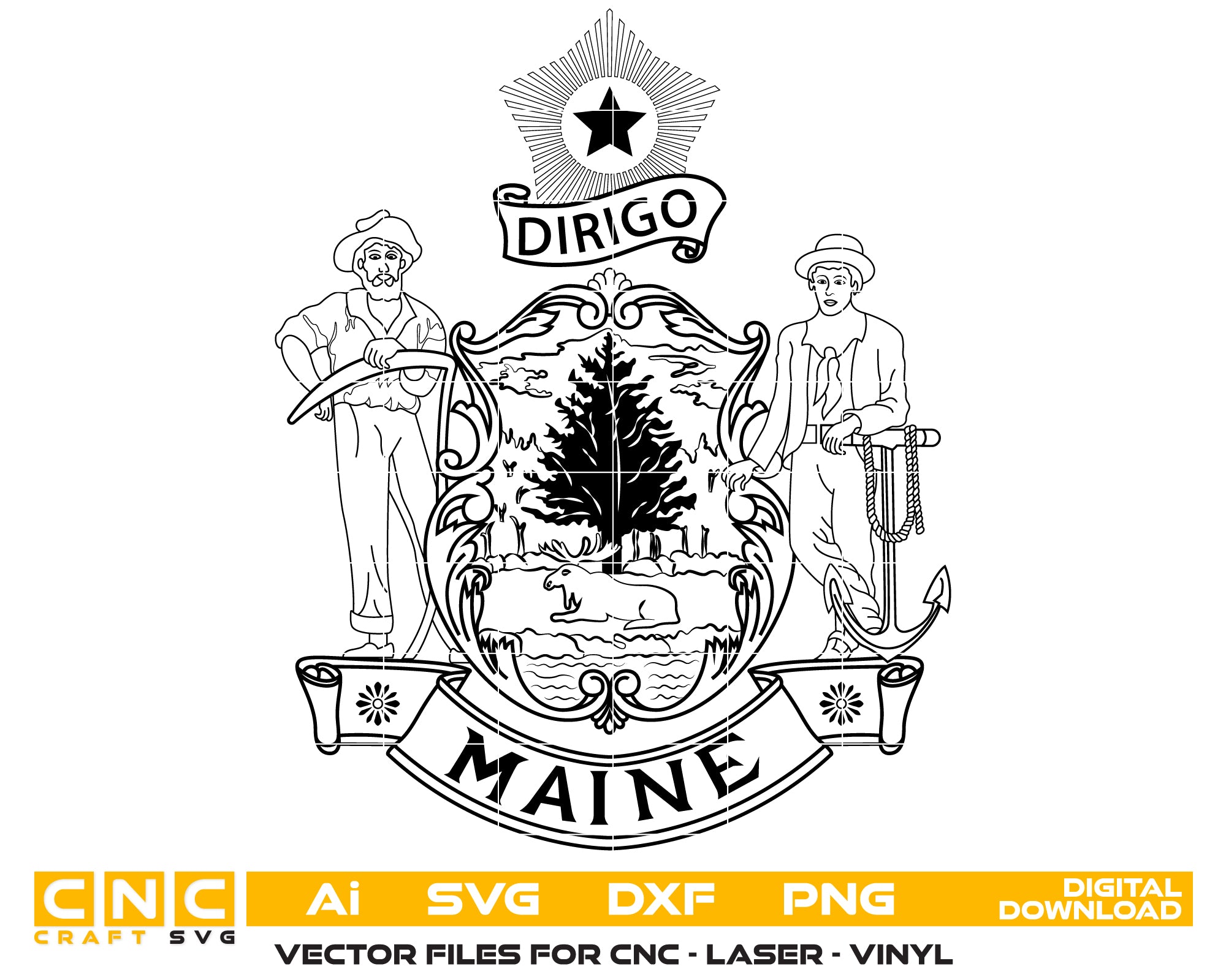 Seal of the State of Maine SVG