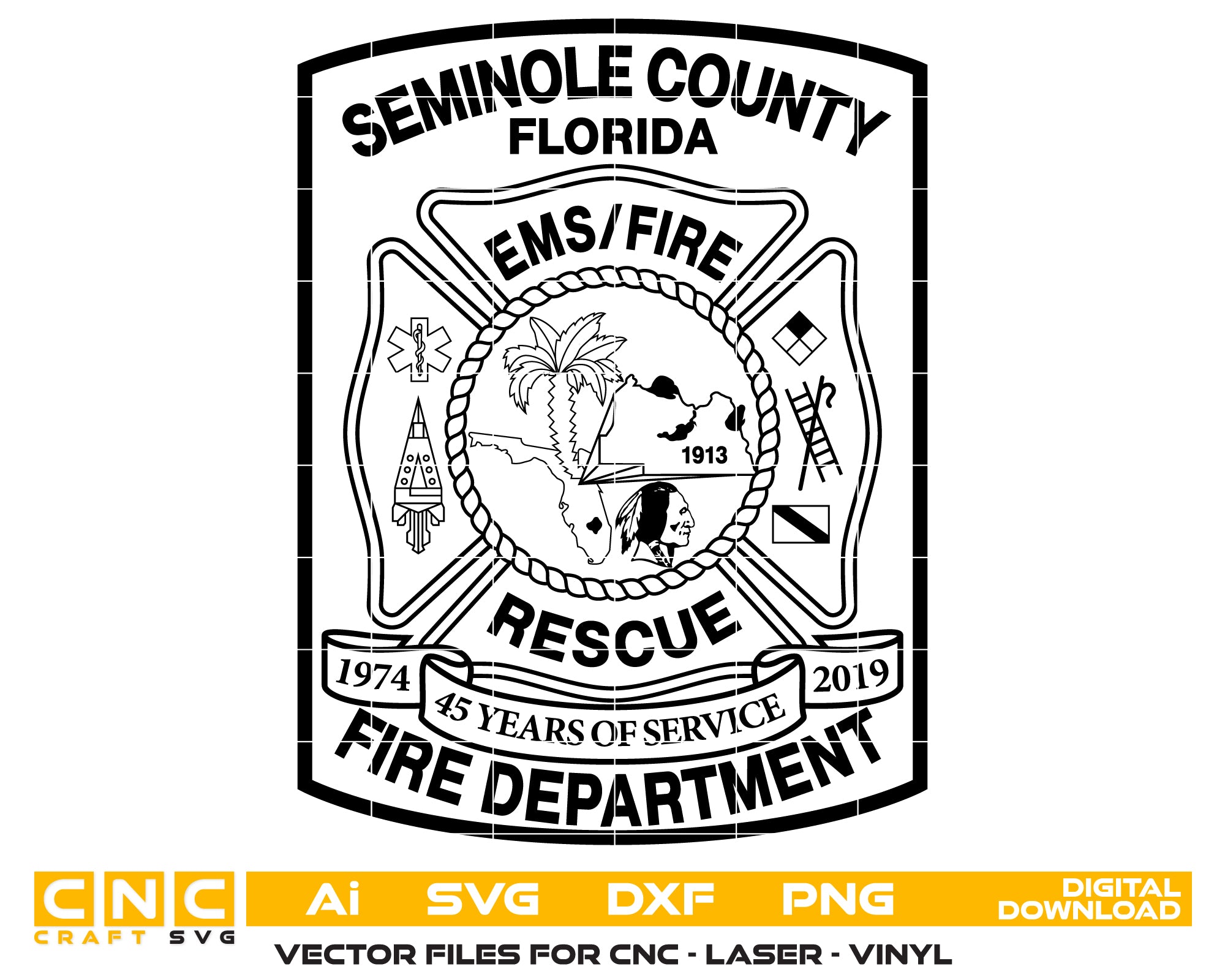 Seminole County Fire Rescue Badge