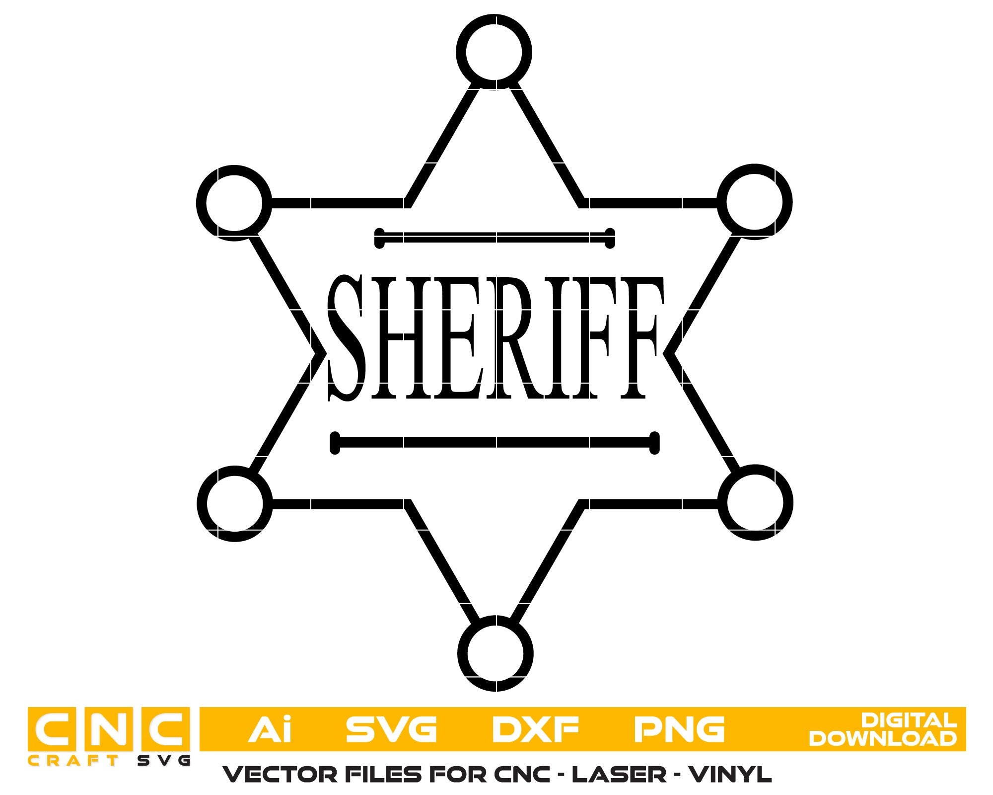 Sheriff Badge Vector Art