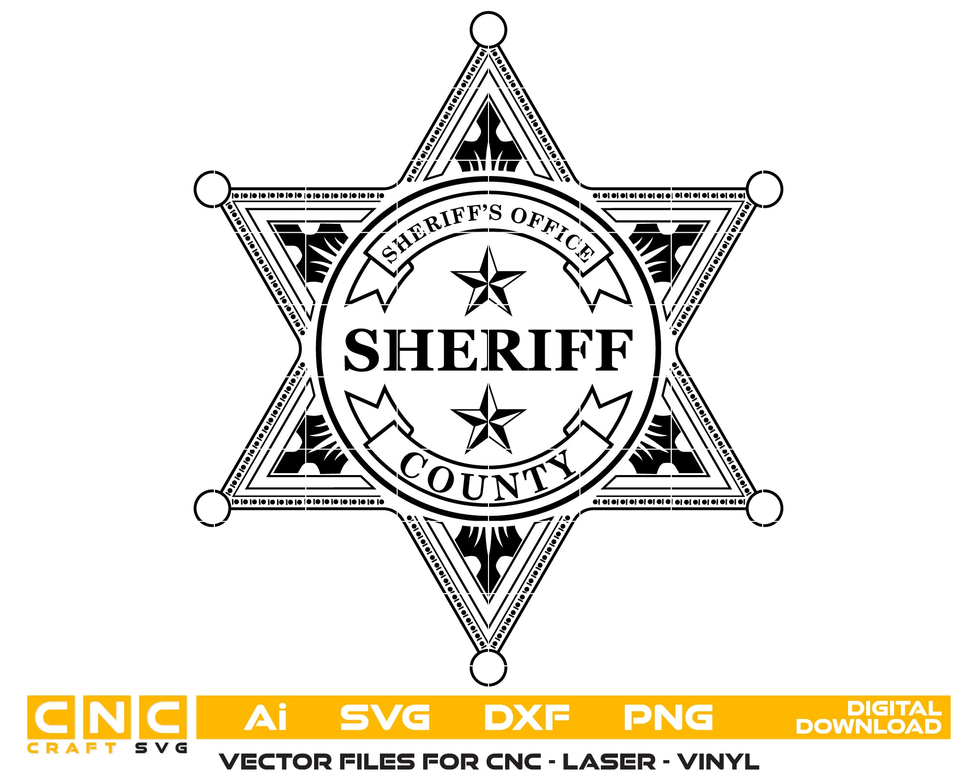 Sheriff County Sheriff Star Badge SVG
County Sheriff Star Badge Vector
Sheriff Star Emblem Design
Sheriff Star Badge SVG
County Sheriff Emblem
