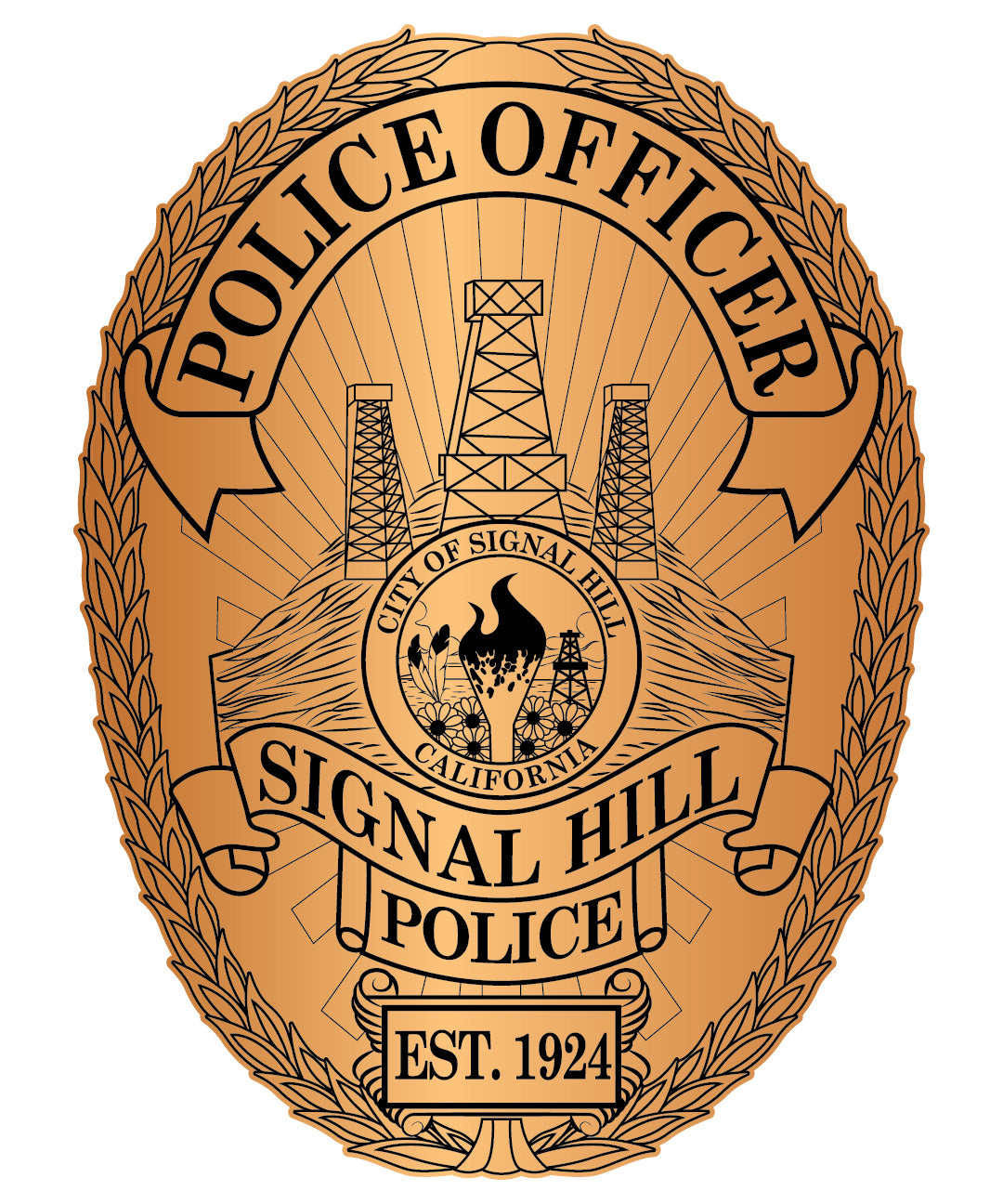 Signal Hill Police Officer Badge – Law Enforcement Vector File