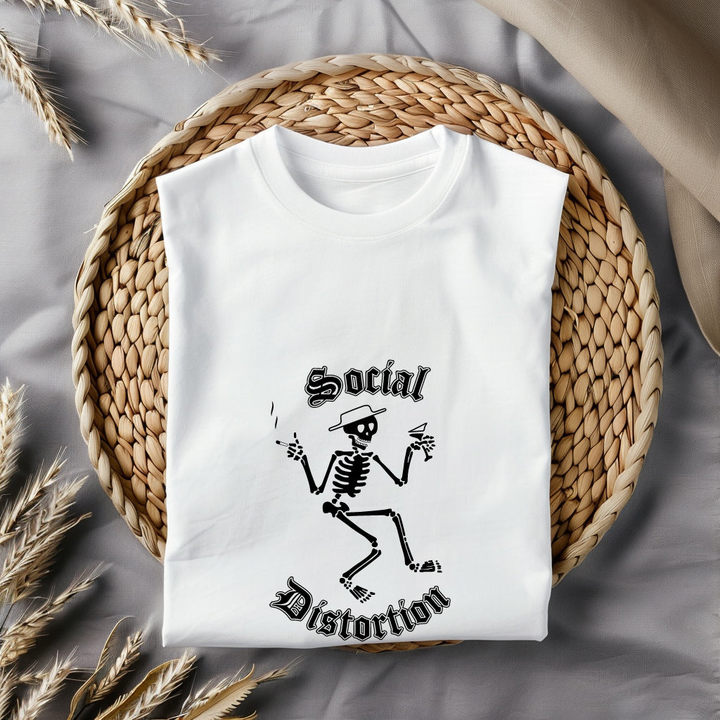Social Distortion Skeleton SVG, Punk Rock Skeleton Logo, Social Distortion Vector Art, Rock Band SVG Design, Dancing Skeleton Logo