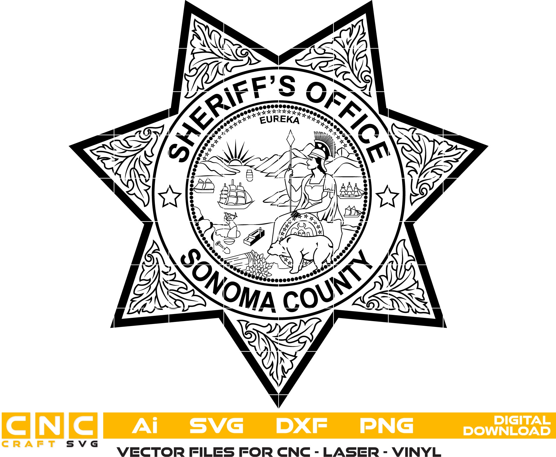 Sonoma County Sheriff Badge – California Sheriff Vector File