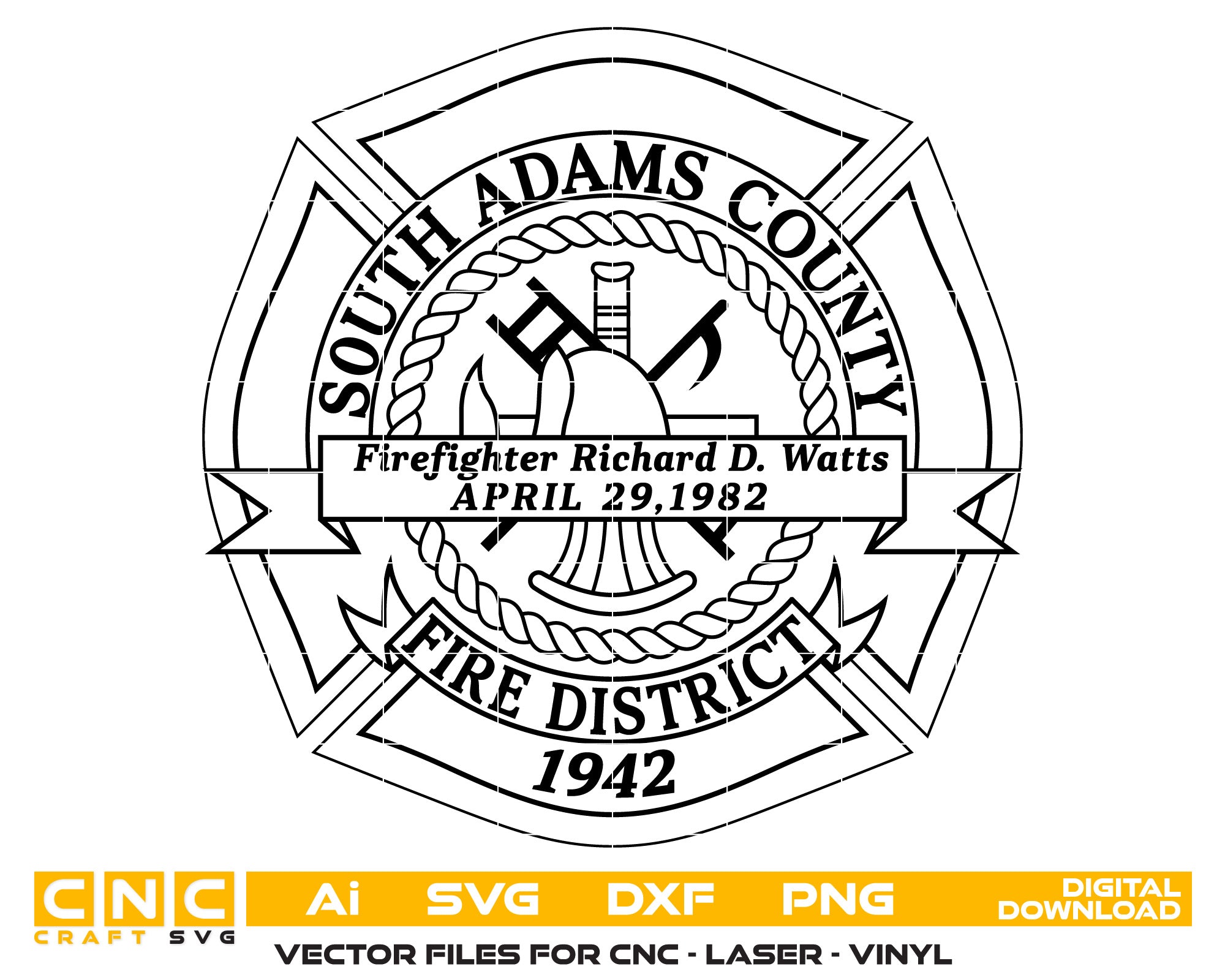 South Adams County Fire Department Badge SVG