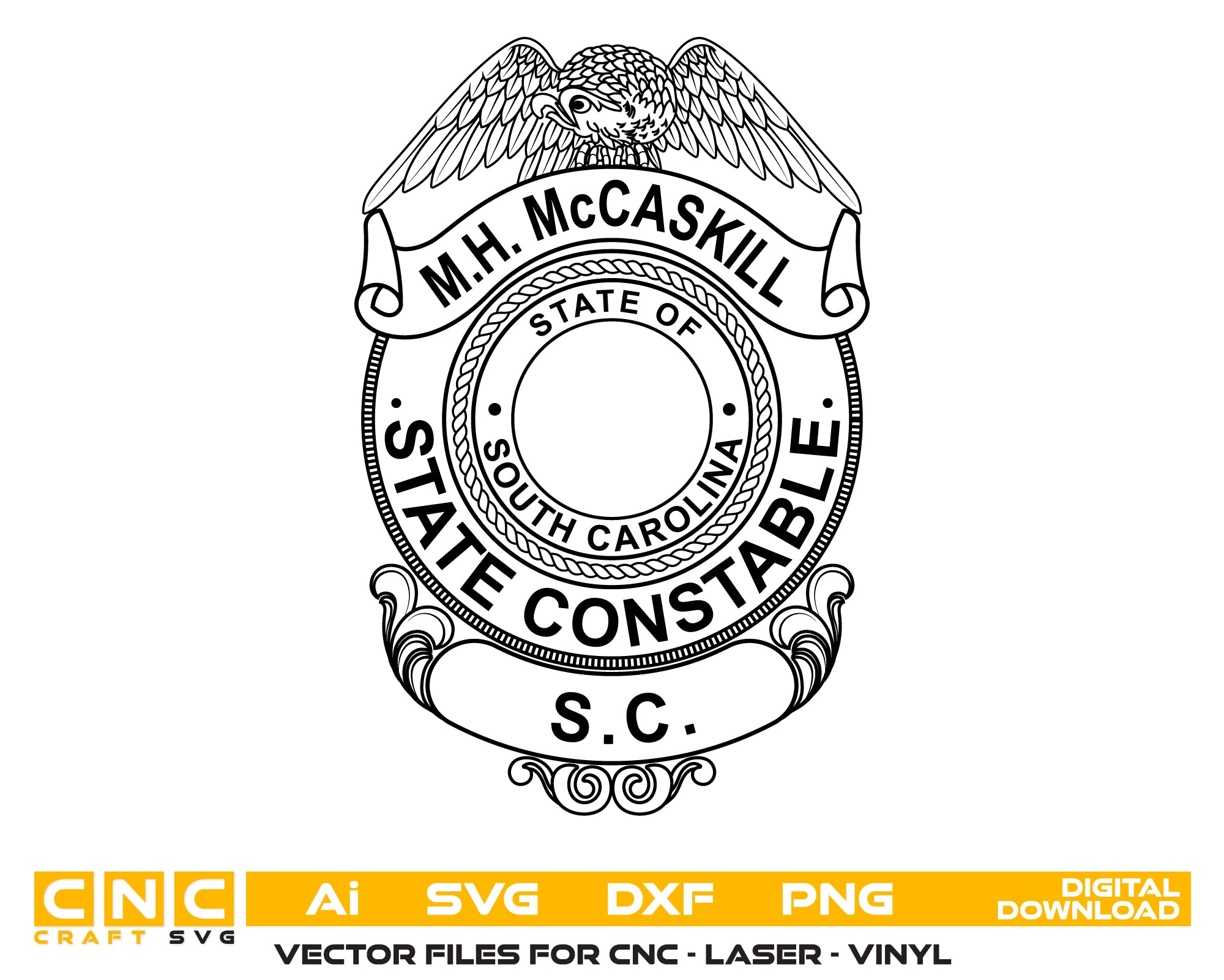 South Carolina State Constable Badge SVG
