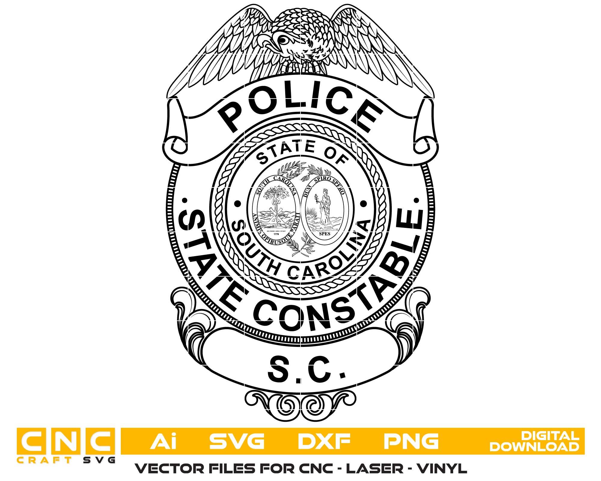 South Carolina State Police Constable Badge SVG