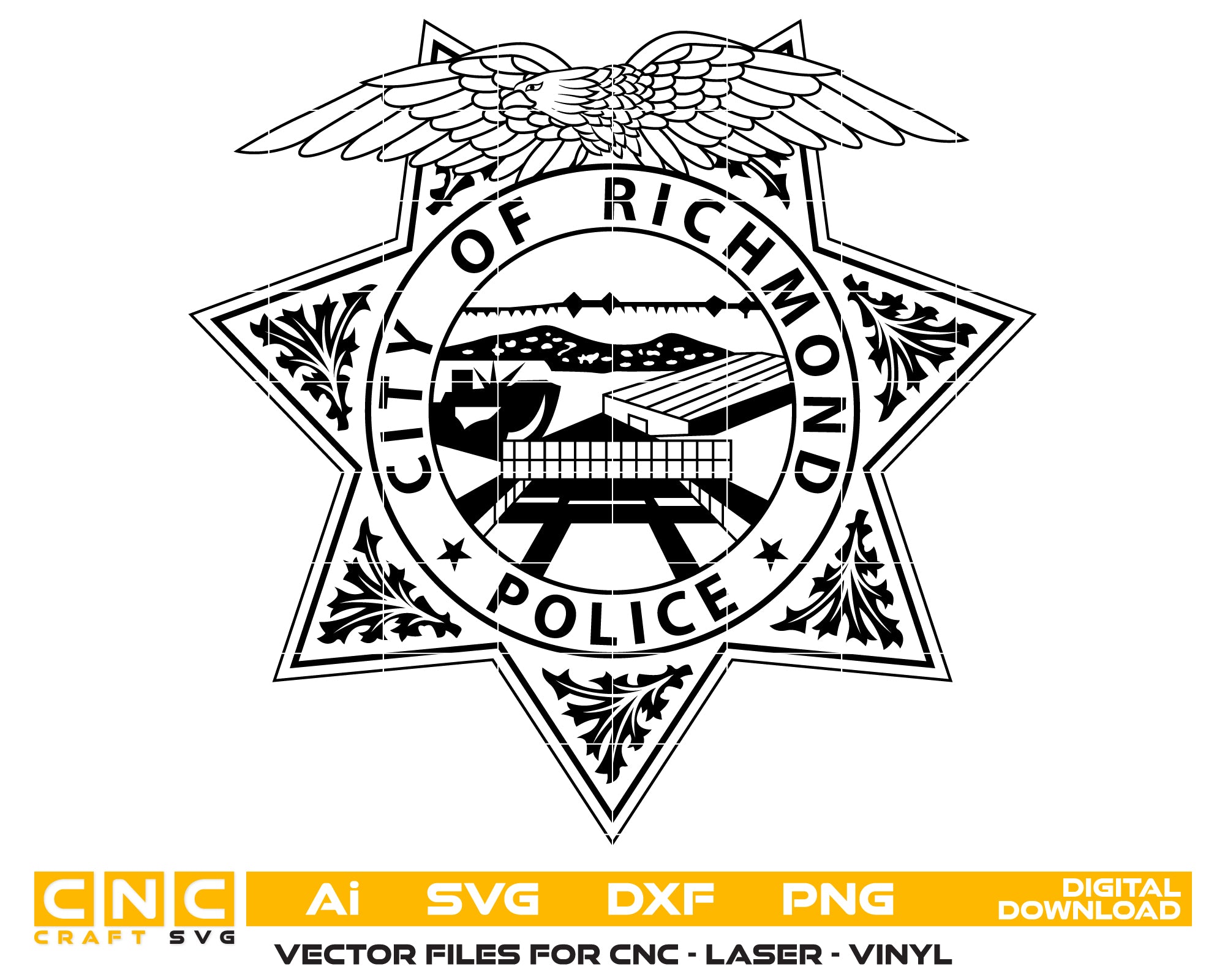 Southern District Richmond Police Logo SVG, Richmond Police Emblem, Southern District Police Logo, Law Enforcement Logo Vector, Richmond PD Logo