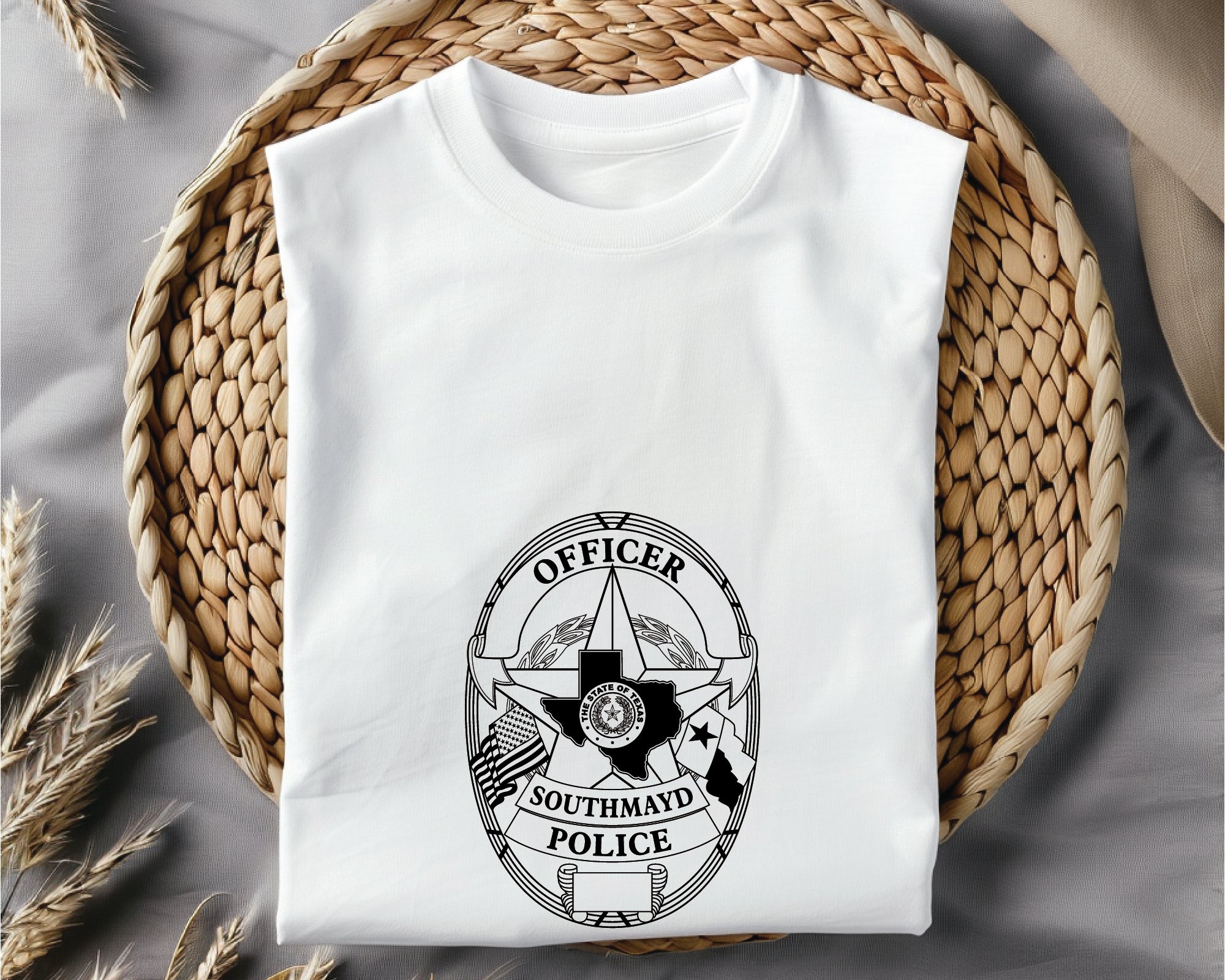 Southmayd Police Badge SVG, Southmayd Police Vector, Police Officer Badge SVG, Law Enforcement Badge Vector, Southmayd PD Logo SVG, Police Badge Design